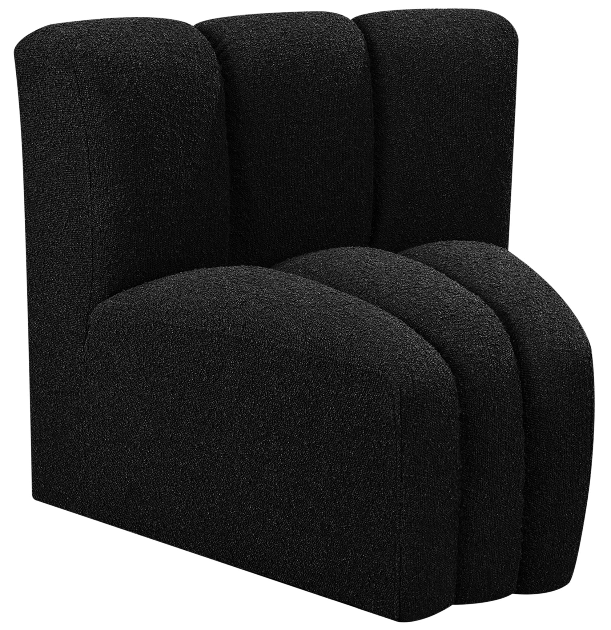 Arc - Boucle Fabric Curved Corner Chair