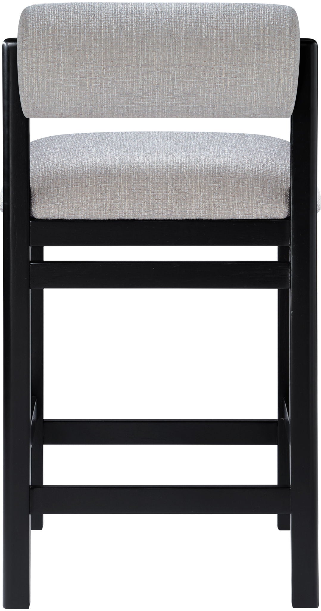 Roundhill - Fabric Counter Stool - Black Frame