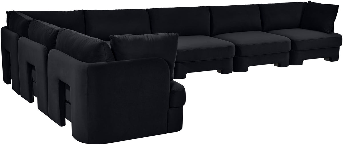 Hammond - Velvet Performance Fabric Upholstered 7 Piece Sectional