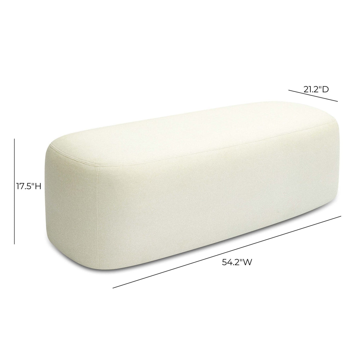 Graceland - Faux Mohair Bench