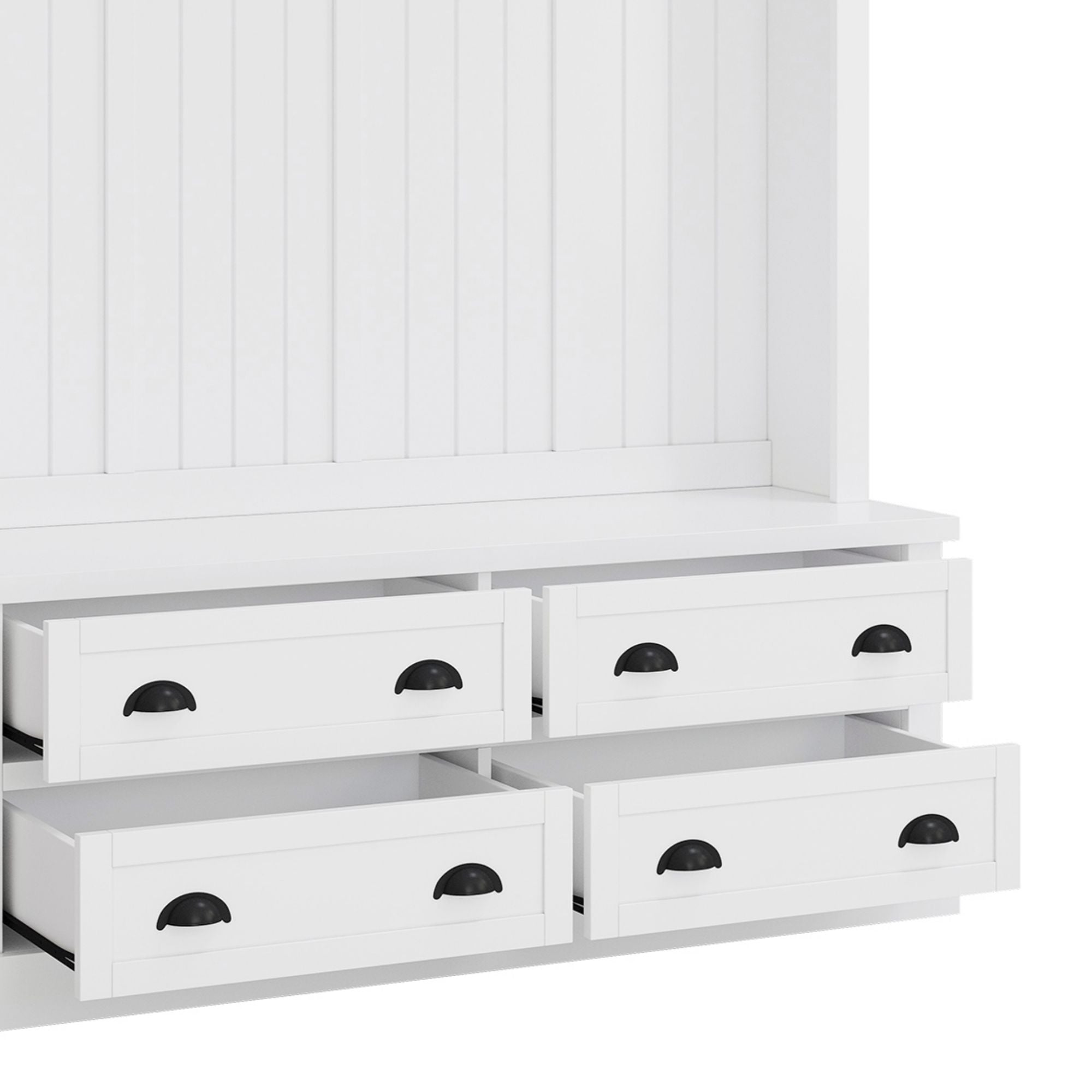 Hall Tree With 4 Drawers, Coat Rack With 6 Hooks