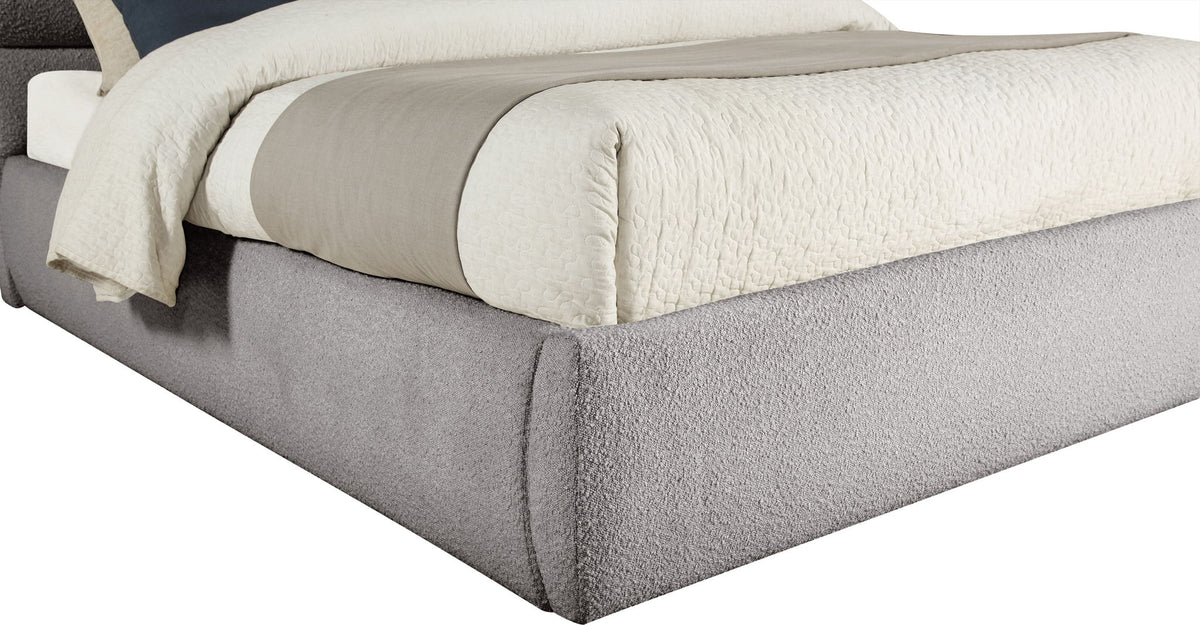 Adam - Boucle Fabric Bed With 89" Headboard