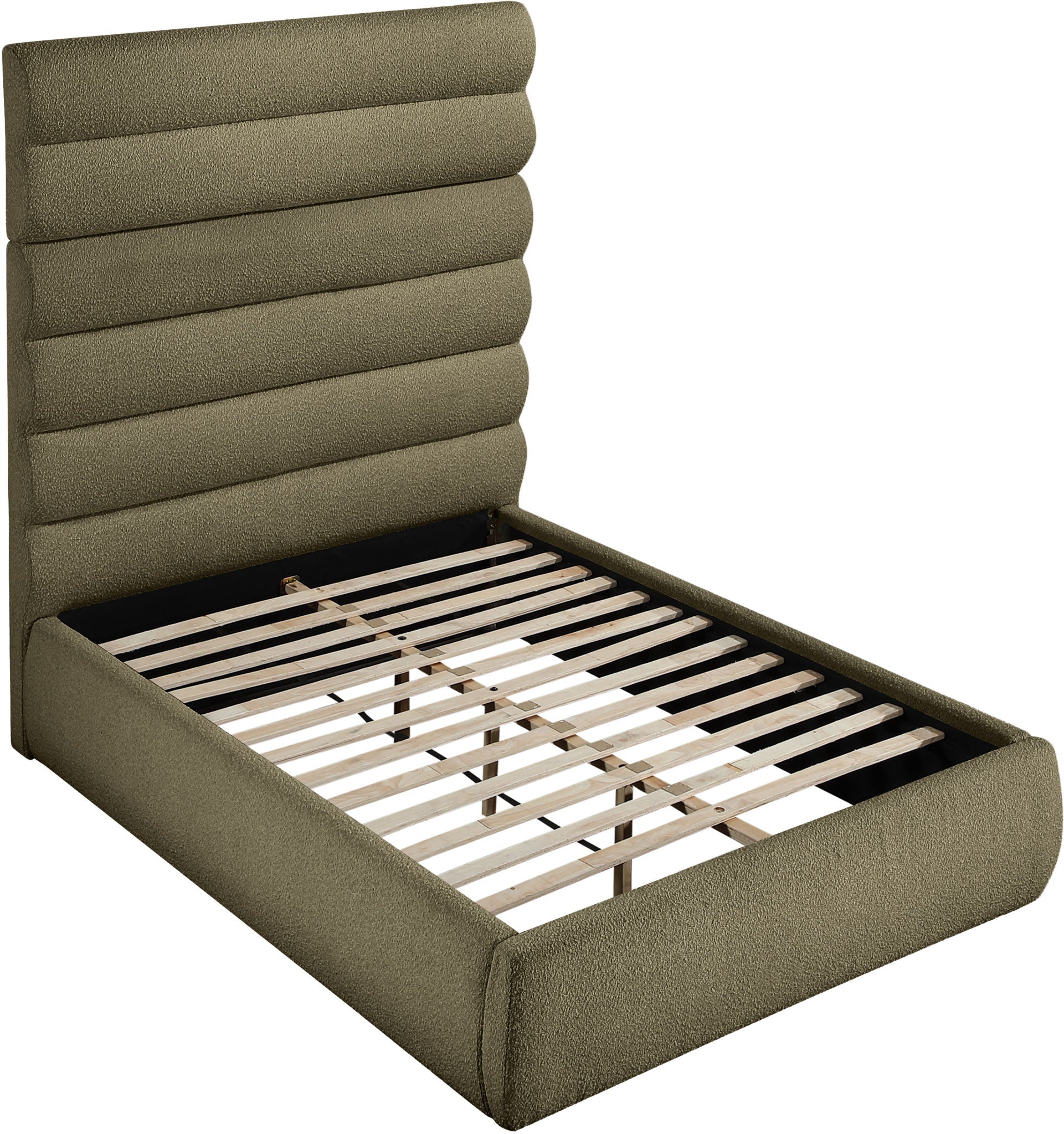 Adam - Boucle Fabric Bed With 70.5" Headboard