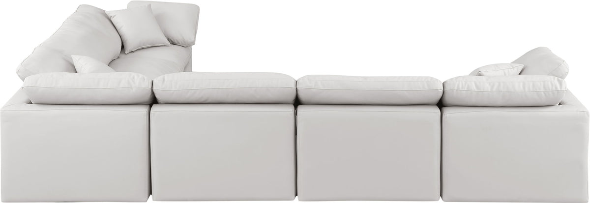 Indulge - Faux Leather 6 Piece Modular Corner Sectional