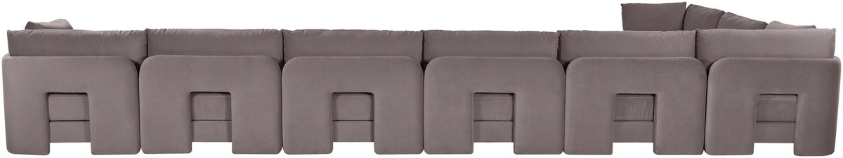 Hammond - Velvet Performance Fabric Upholstered 8 Piece L-Shaped Sectional