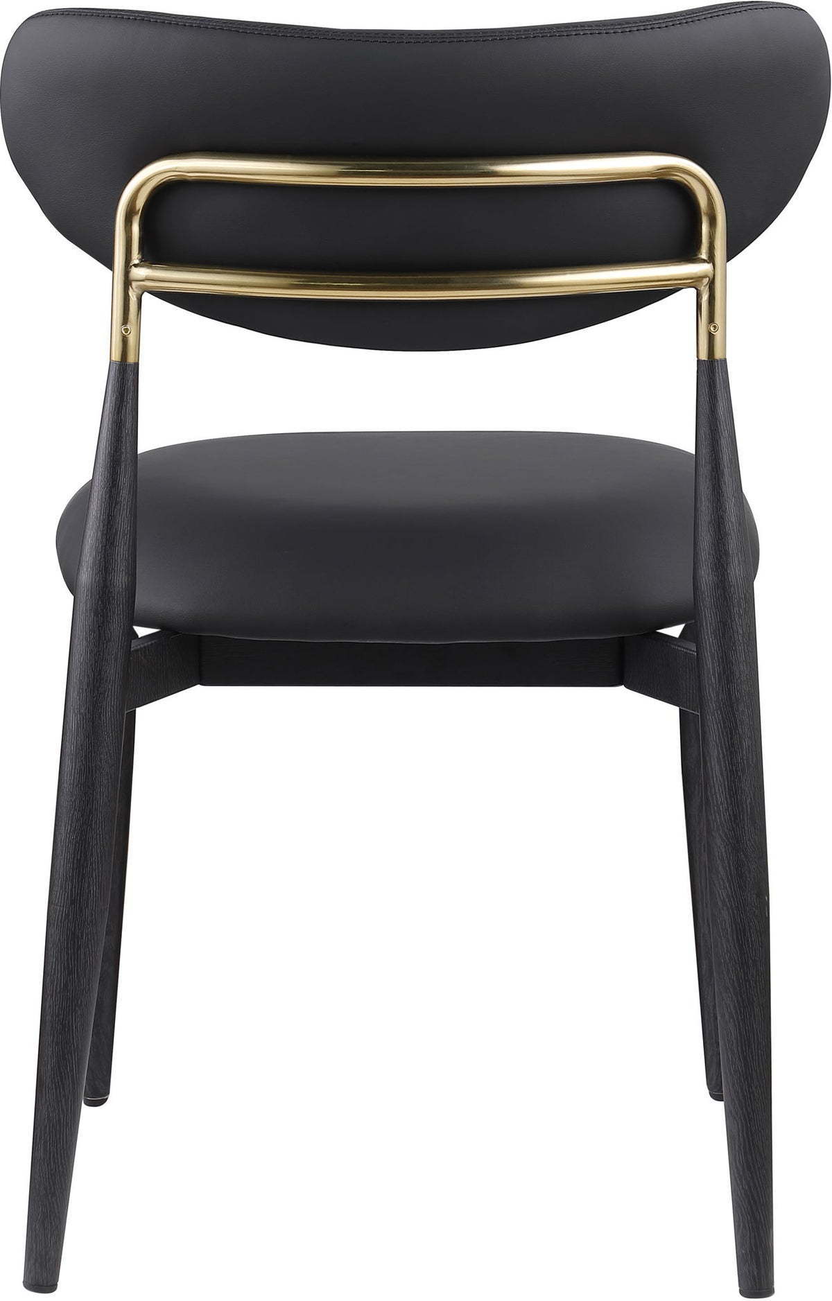 Ronda - Vegan Leather Upholstered Dining Side Chair - Black Legs