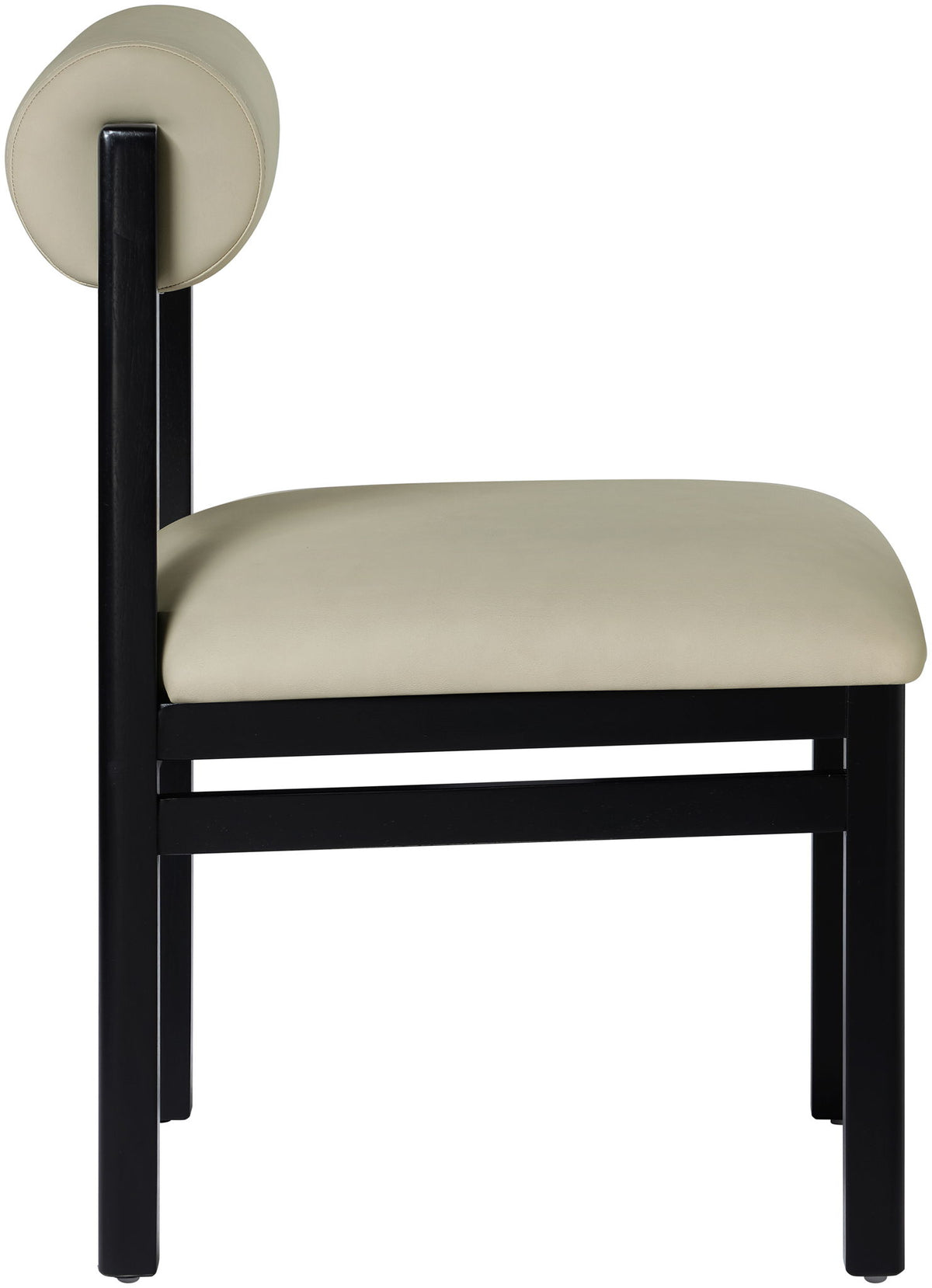 Roundhill - Faux Leather Dining Chair (Set of 2) - Black Frame