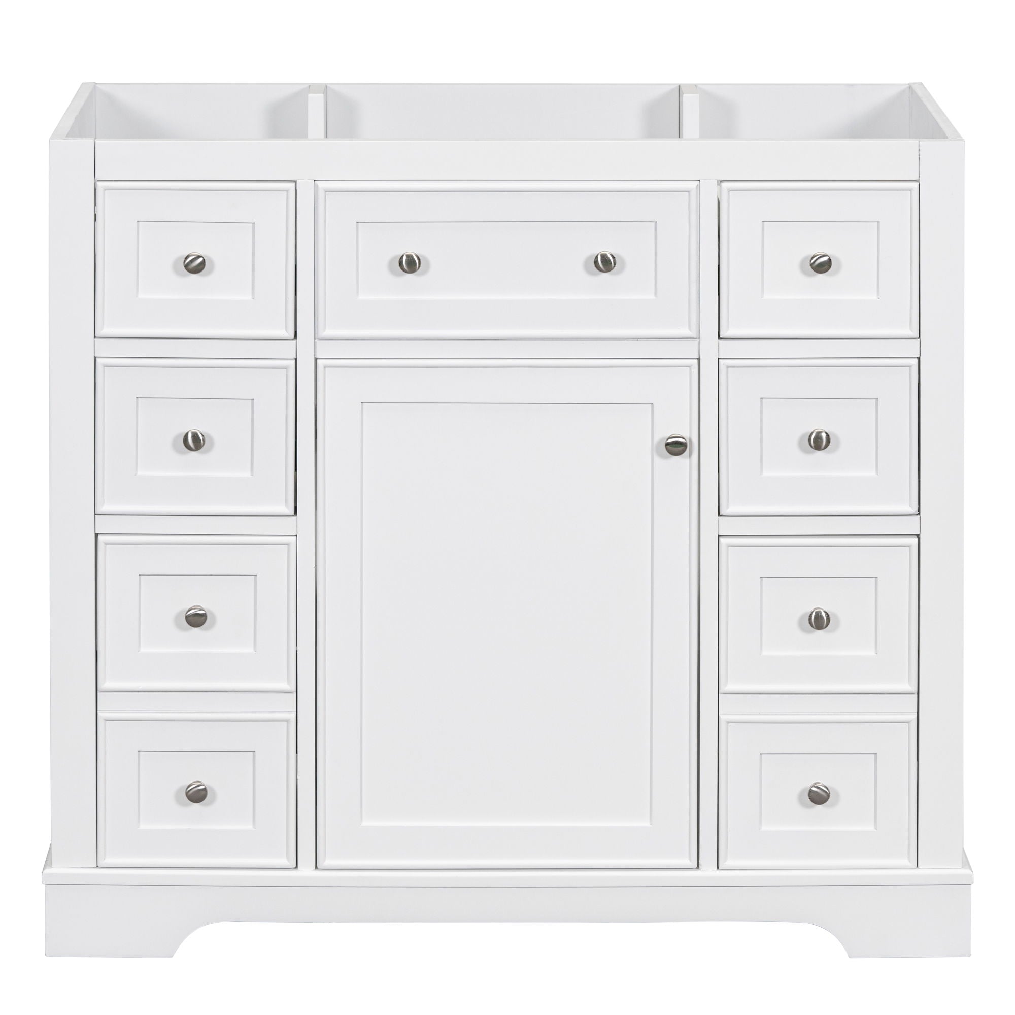 Modern Bathroom Vanity Base Only With 1 Cabinet And 6 Drawers