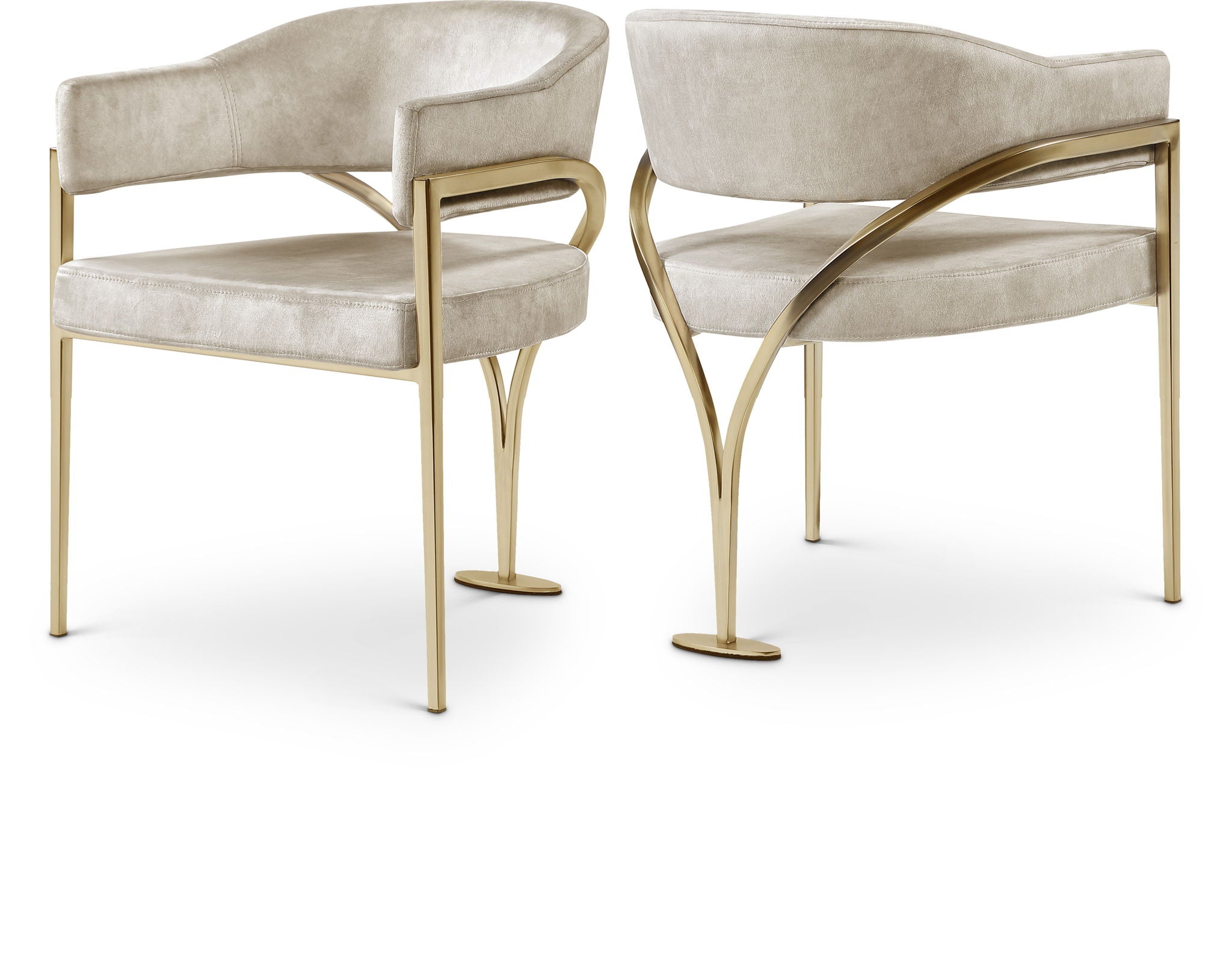 Madelyn - Dining Chair (Set of 2) - Brushed Brass