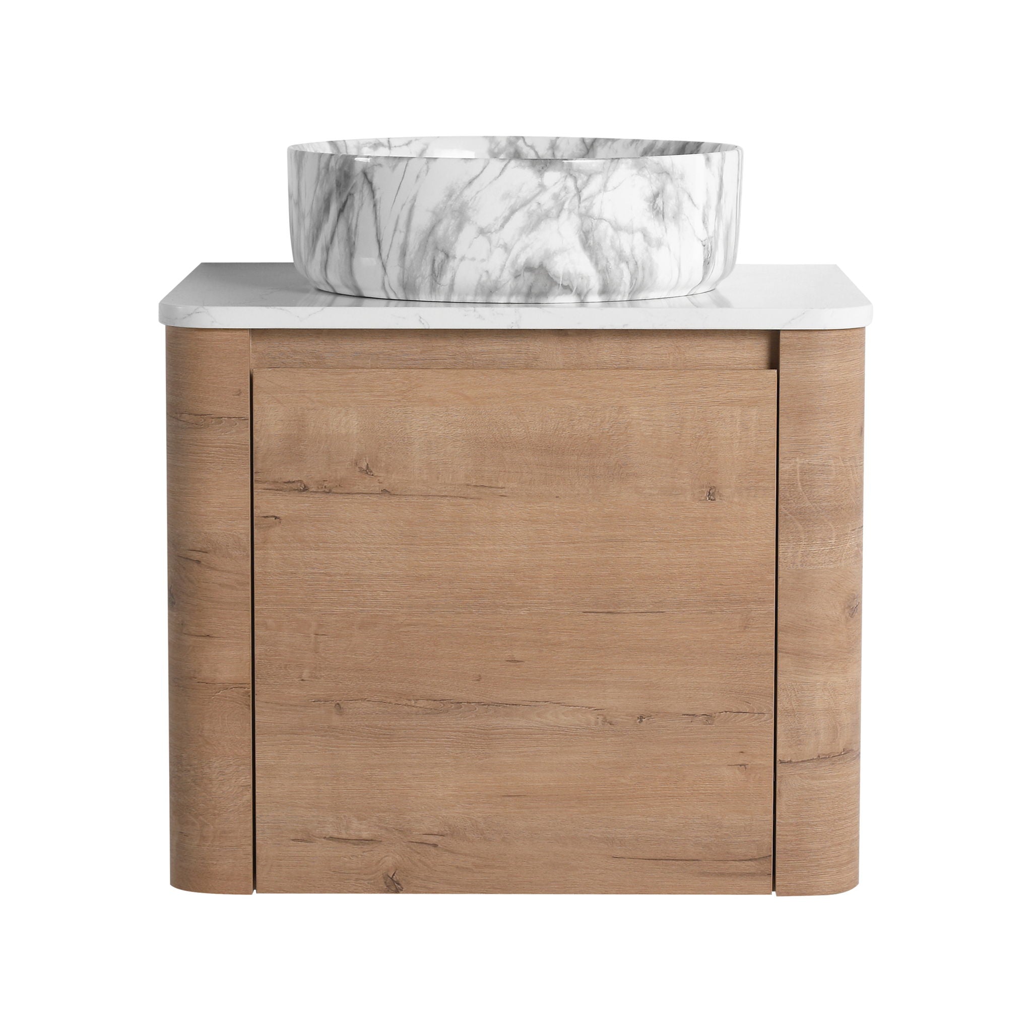 Wall Mounted Bathroom Vanity With Art Sink & 1 Soft Close Door