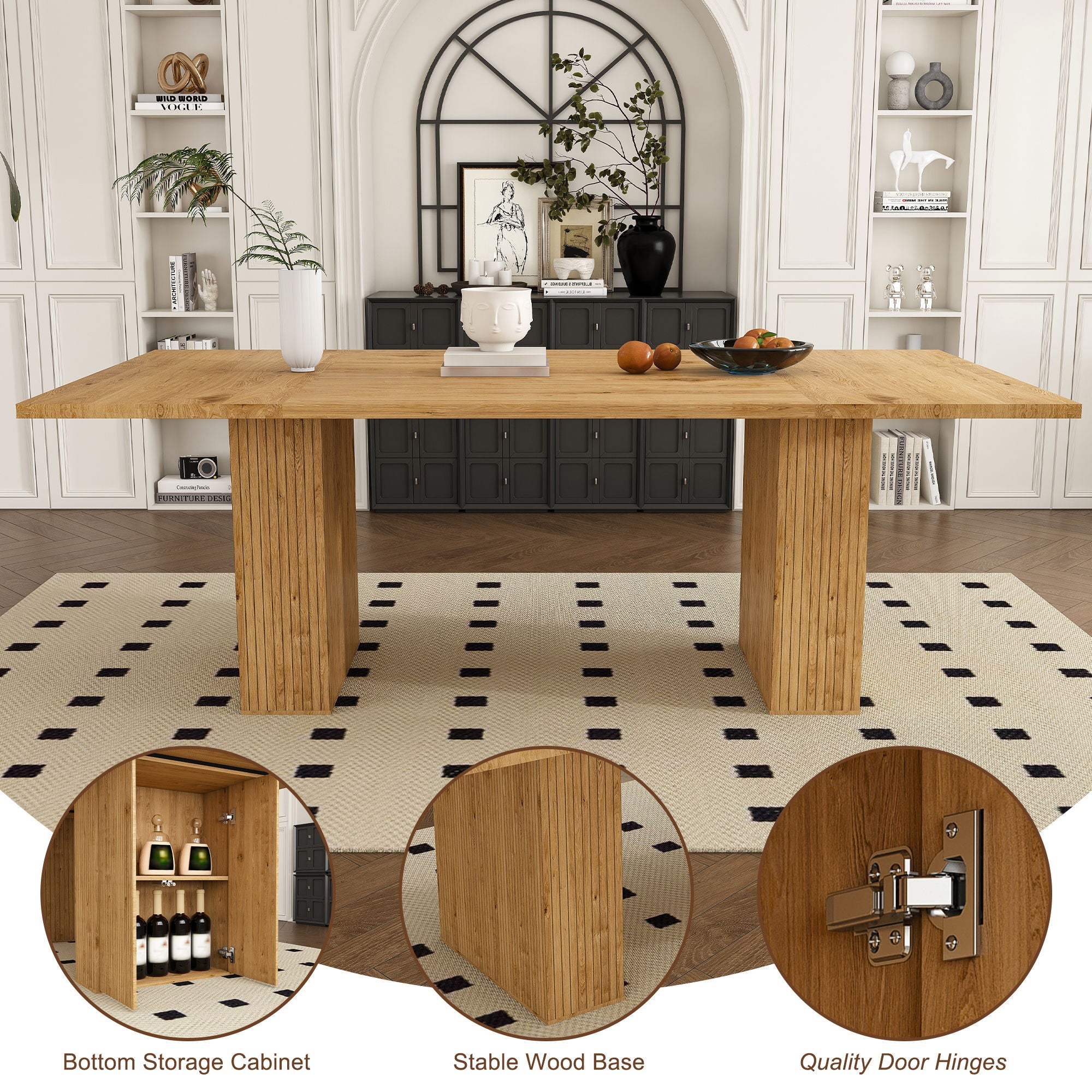 Dining Table With Storage Base For Kitchen