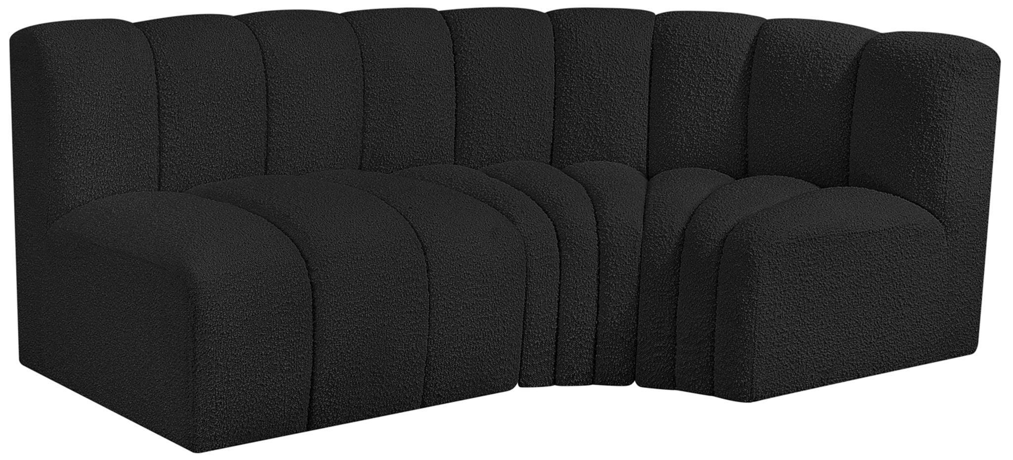 Arc - Boucle Fabric 3 Piece Sofa