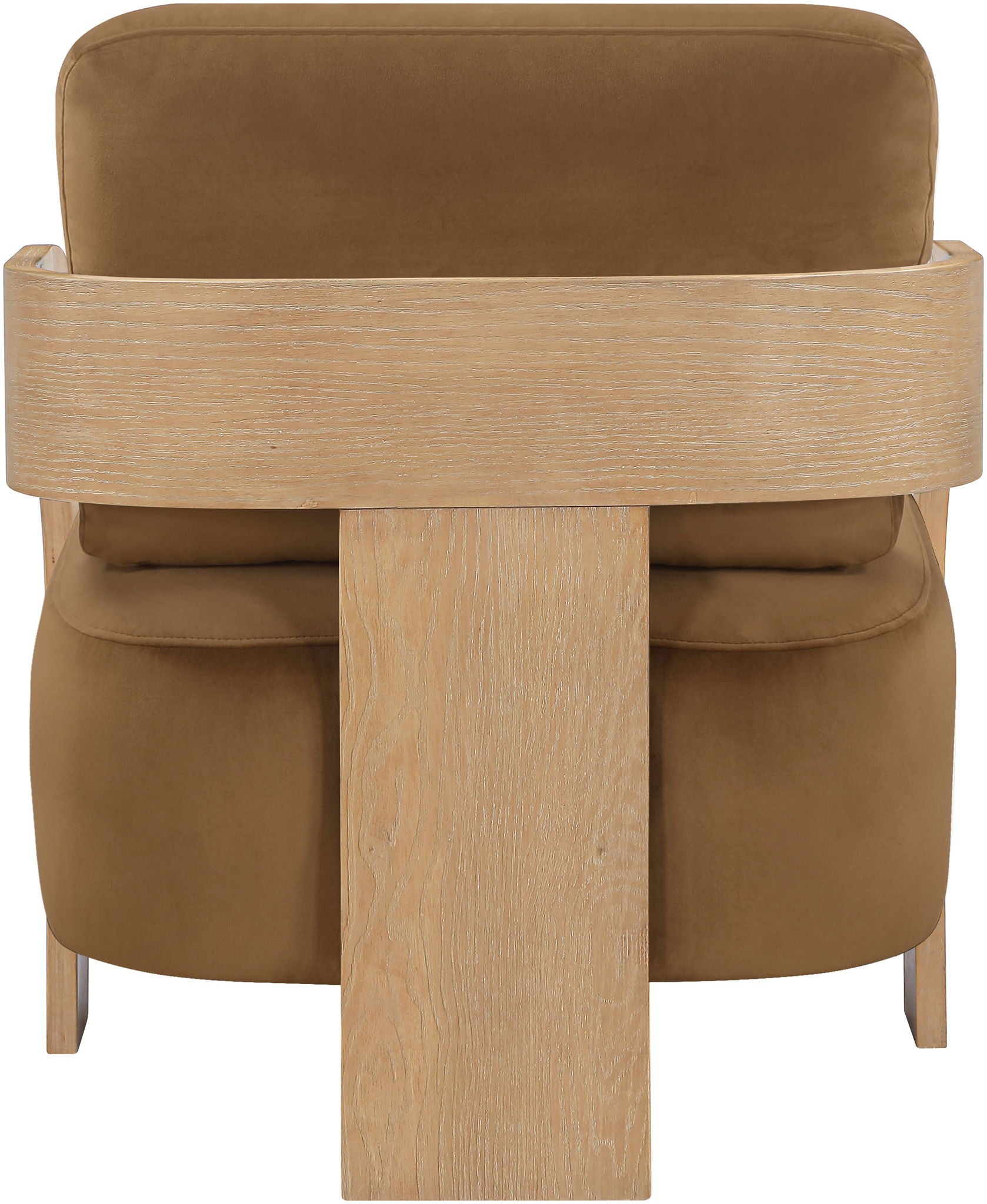 Cedra - Velvet Performance Fabric Upholstered Accent Chair - Natural Frame