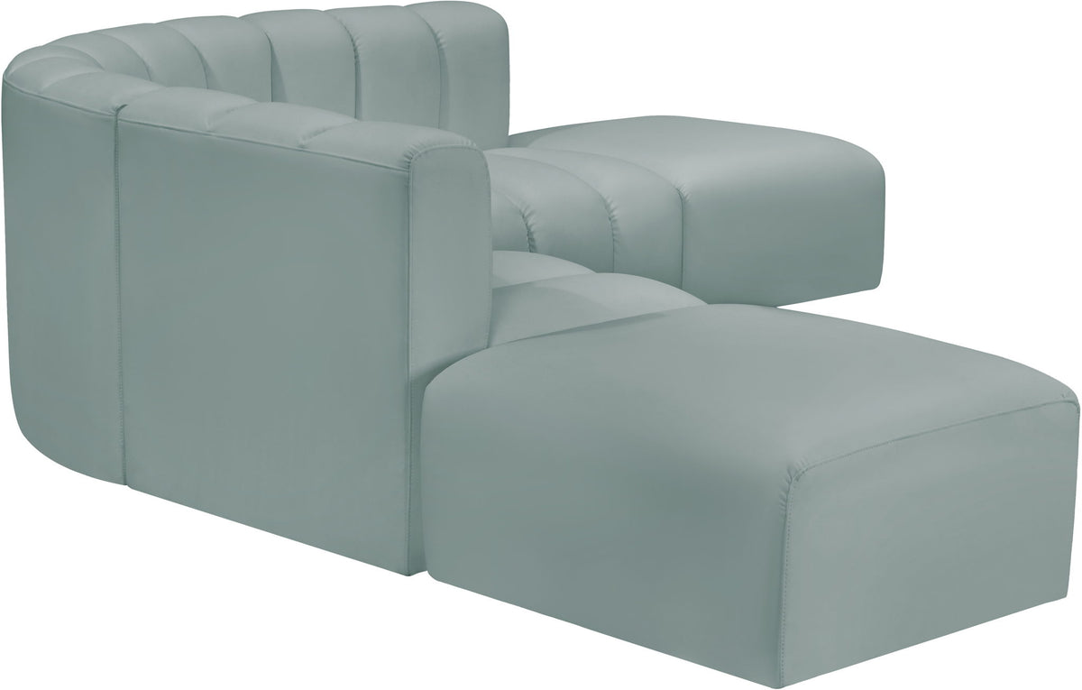 Arc - Faux Leather 6 Piece Corner Modular Sofa