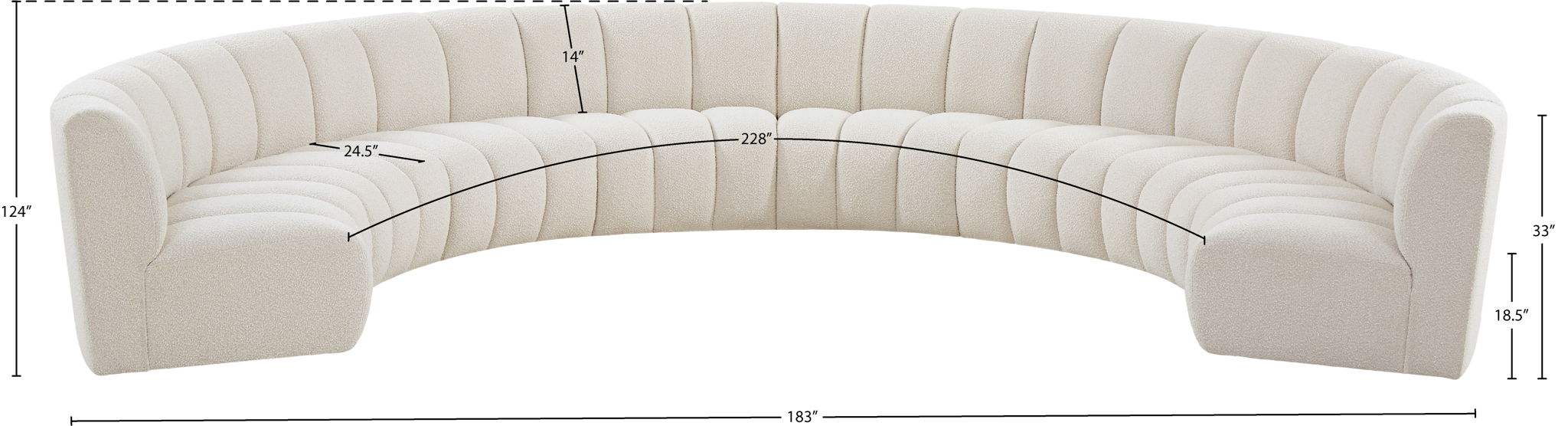 Infinity - 8 Piece Boucle Modular Sectional