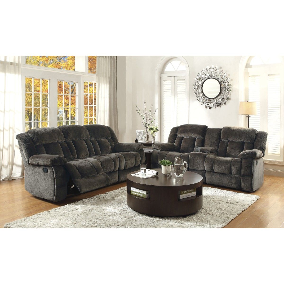 Laurelton - Double Glider Reclining Loveseat With Center Console
