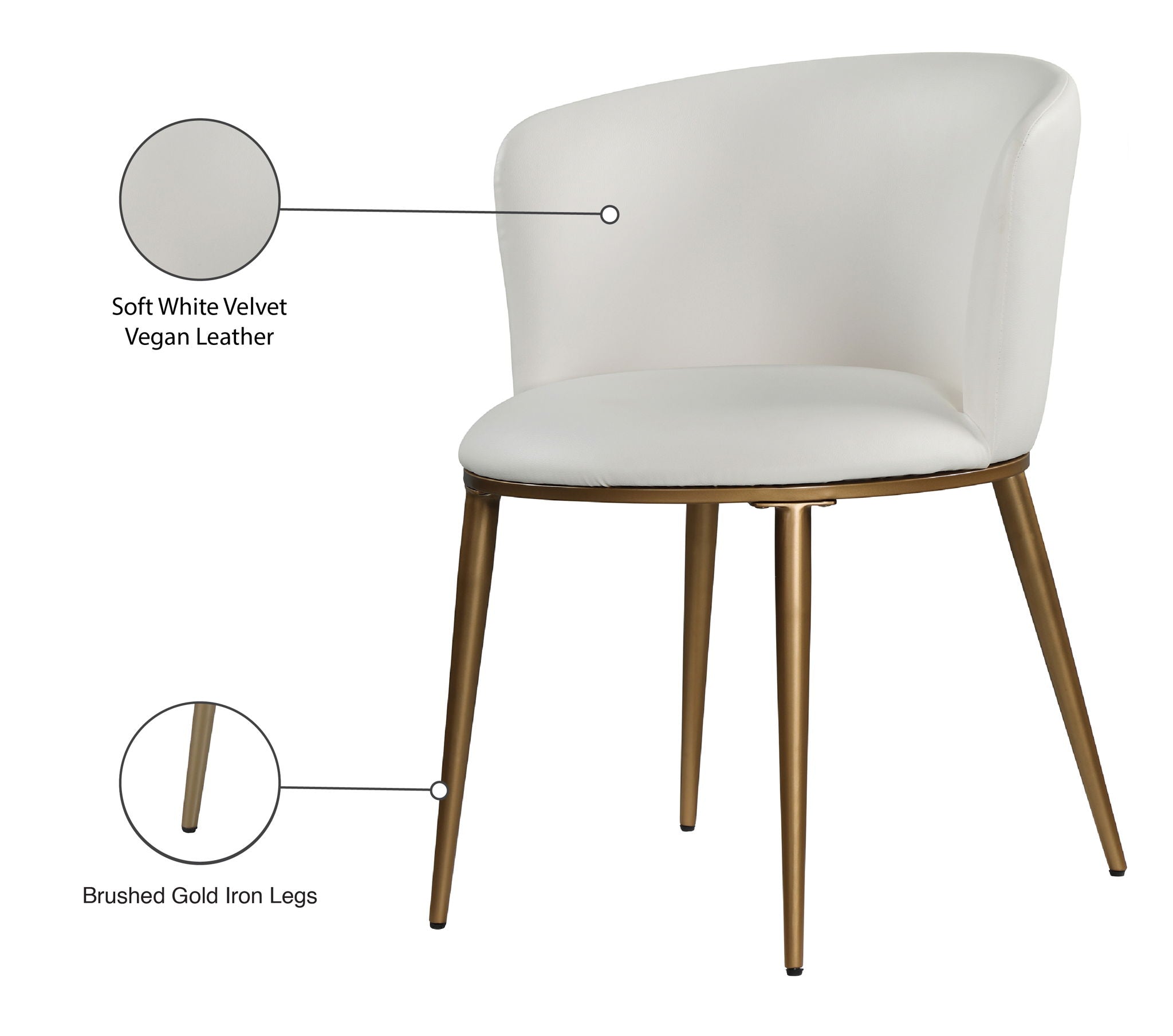 Skylar - Dining Chair with Gold Legs (Set of 2)