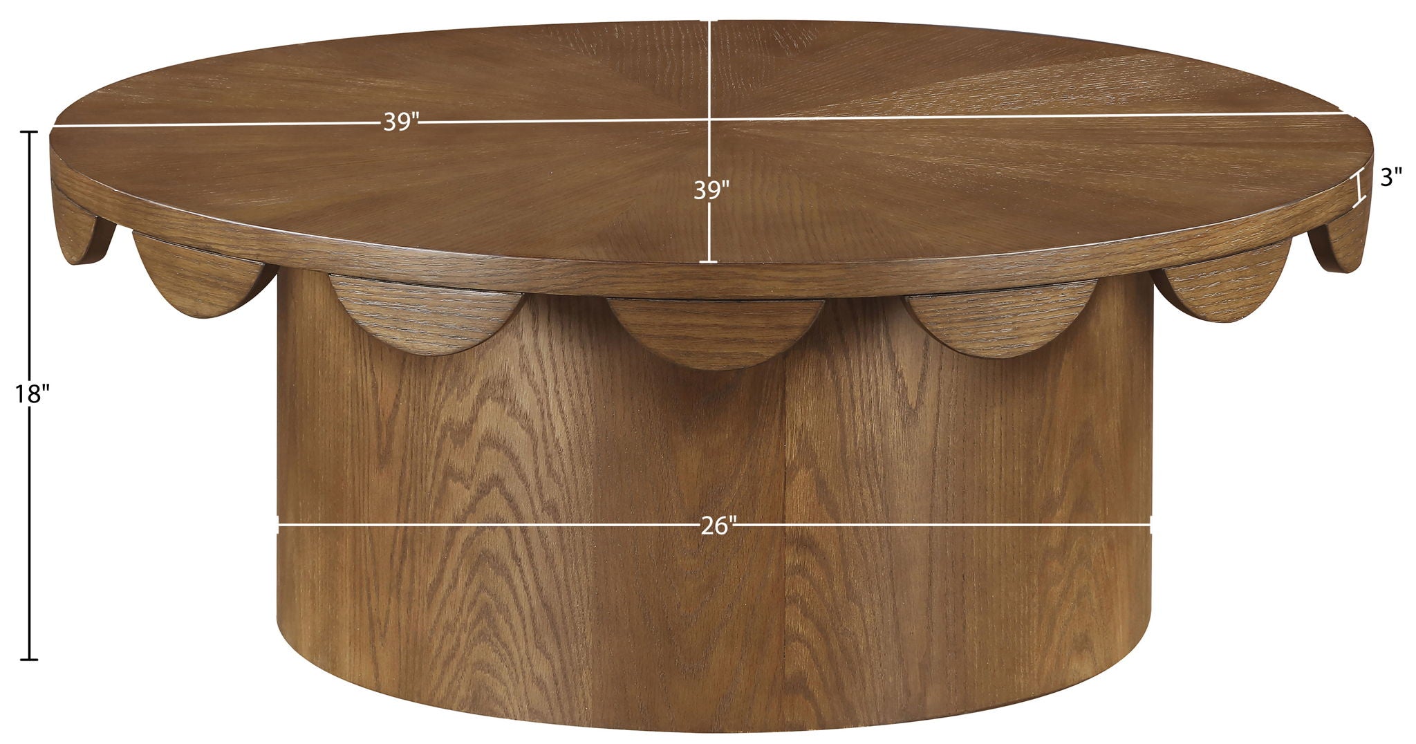 Dahlia - Oak Veneer Table