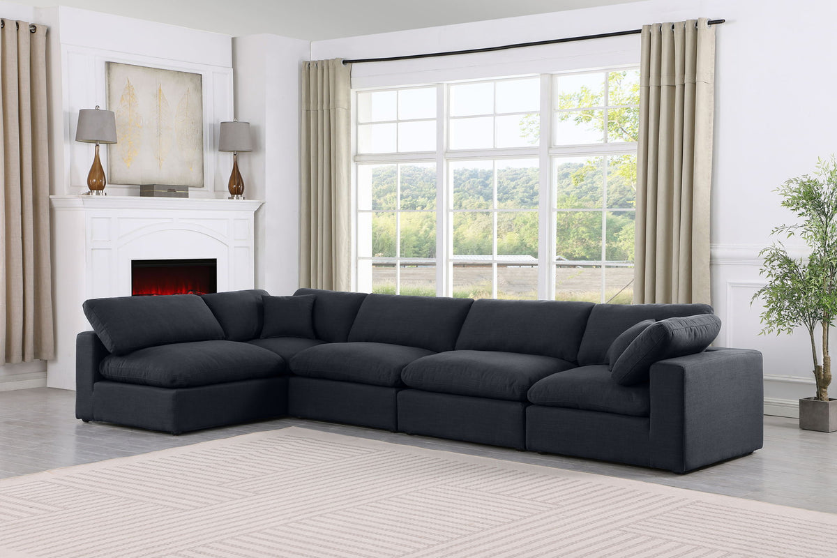 Comfy - 5 Piece Linen Modular Sectional