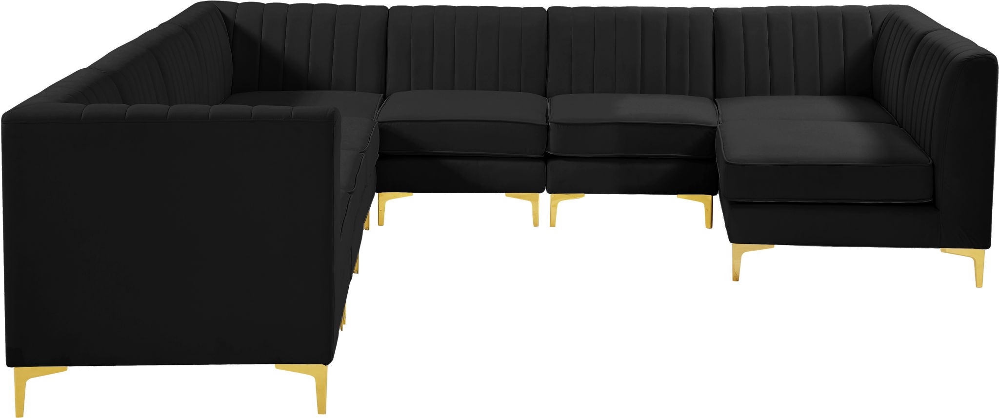 Alina - 8 Piece Velvet Modular Sectional