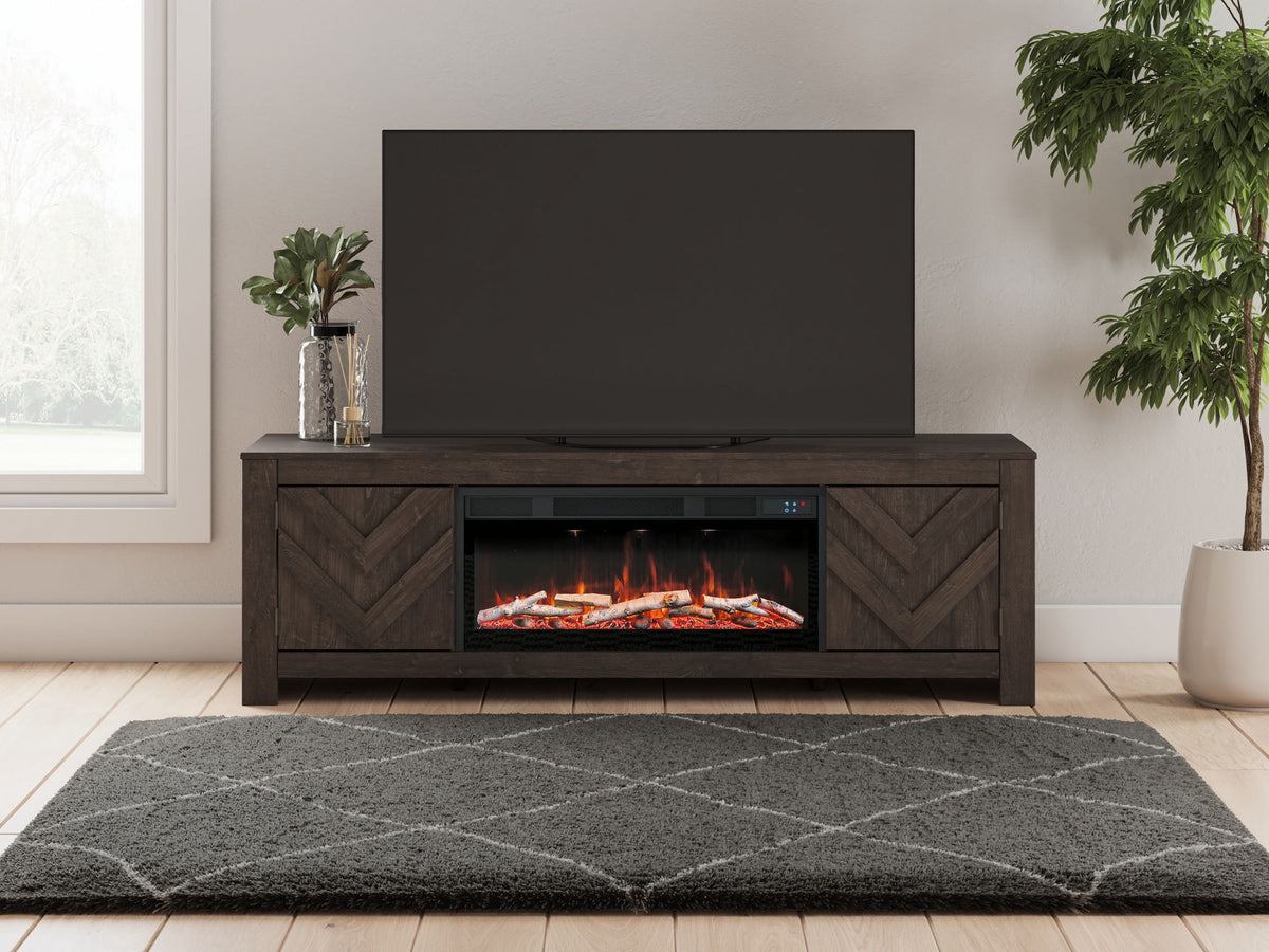 Cayboni - LG TV Stand With Fireplace Option