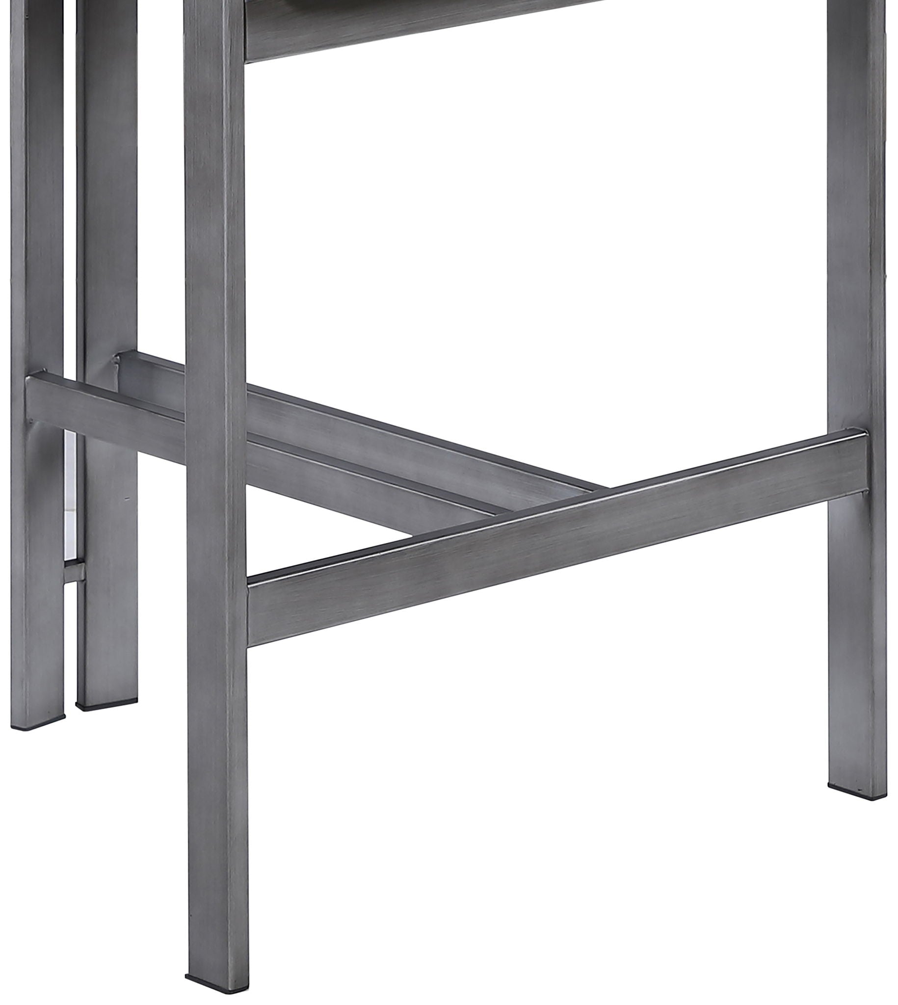 Aurum - Vegan Leather Upholstered Counter Stool With Gray Base