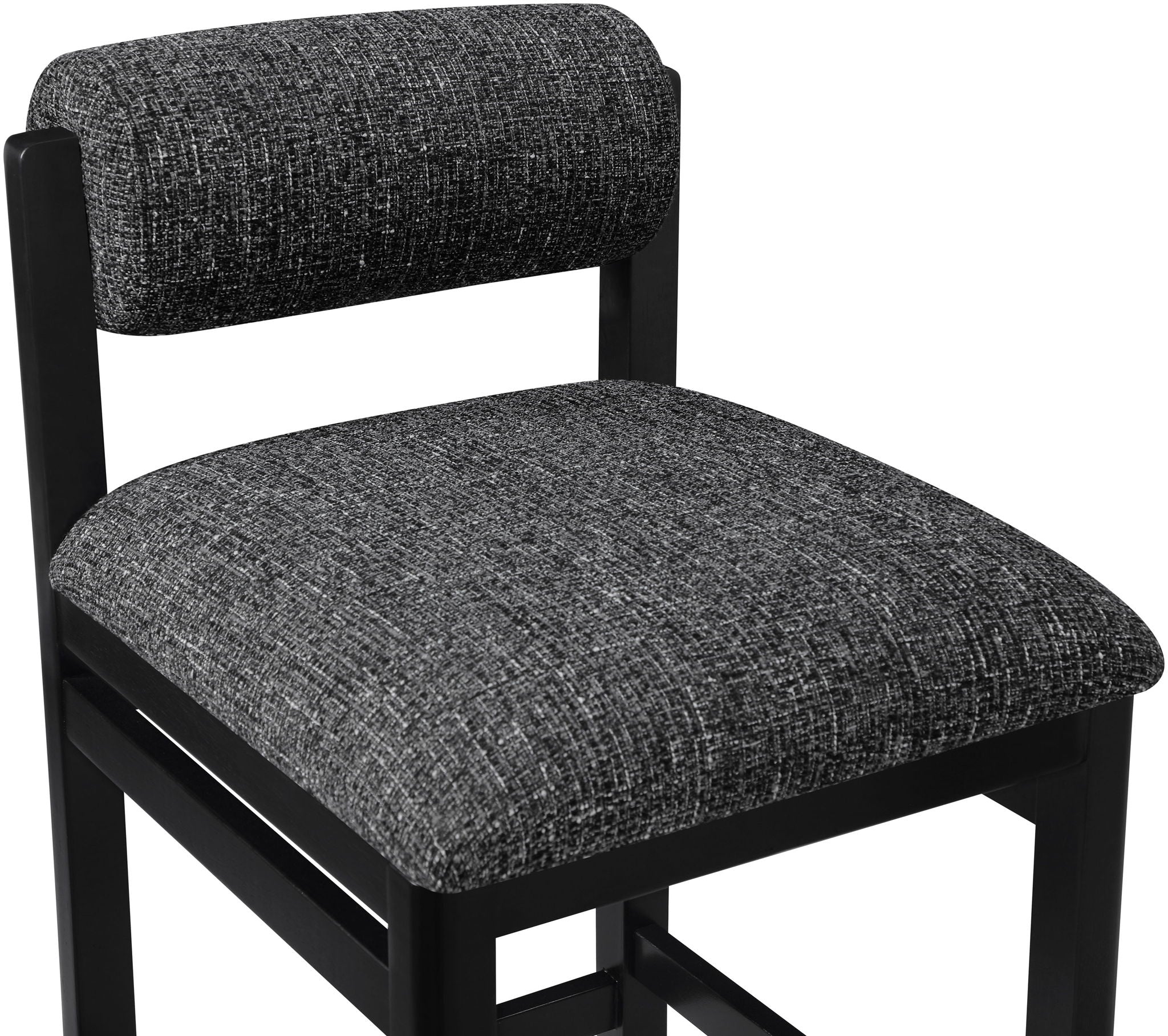 Roundhill - Fabric Counter Stool - Black Frame
