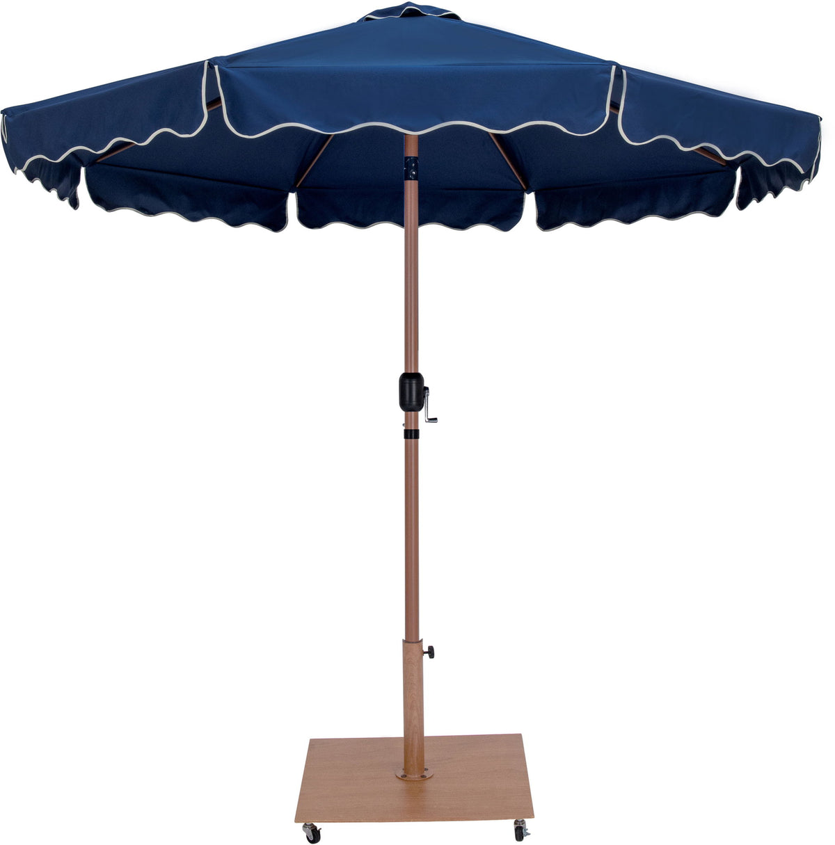 Amalfi - Aluminum Patio Umbrella - Light Brown Base / Light Brown Pole