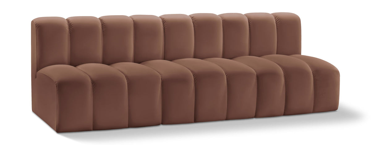 Arc - Faux Leather 3 Seats Modular Sofa