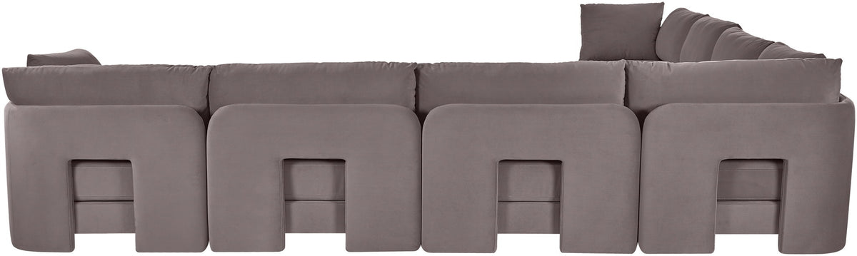 Hammond - Velvet Performance Fabric Upholstered 7 Piece Corner Sectional