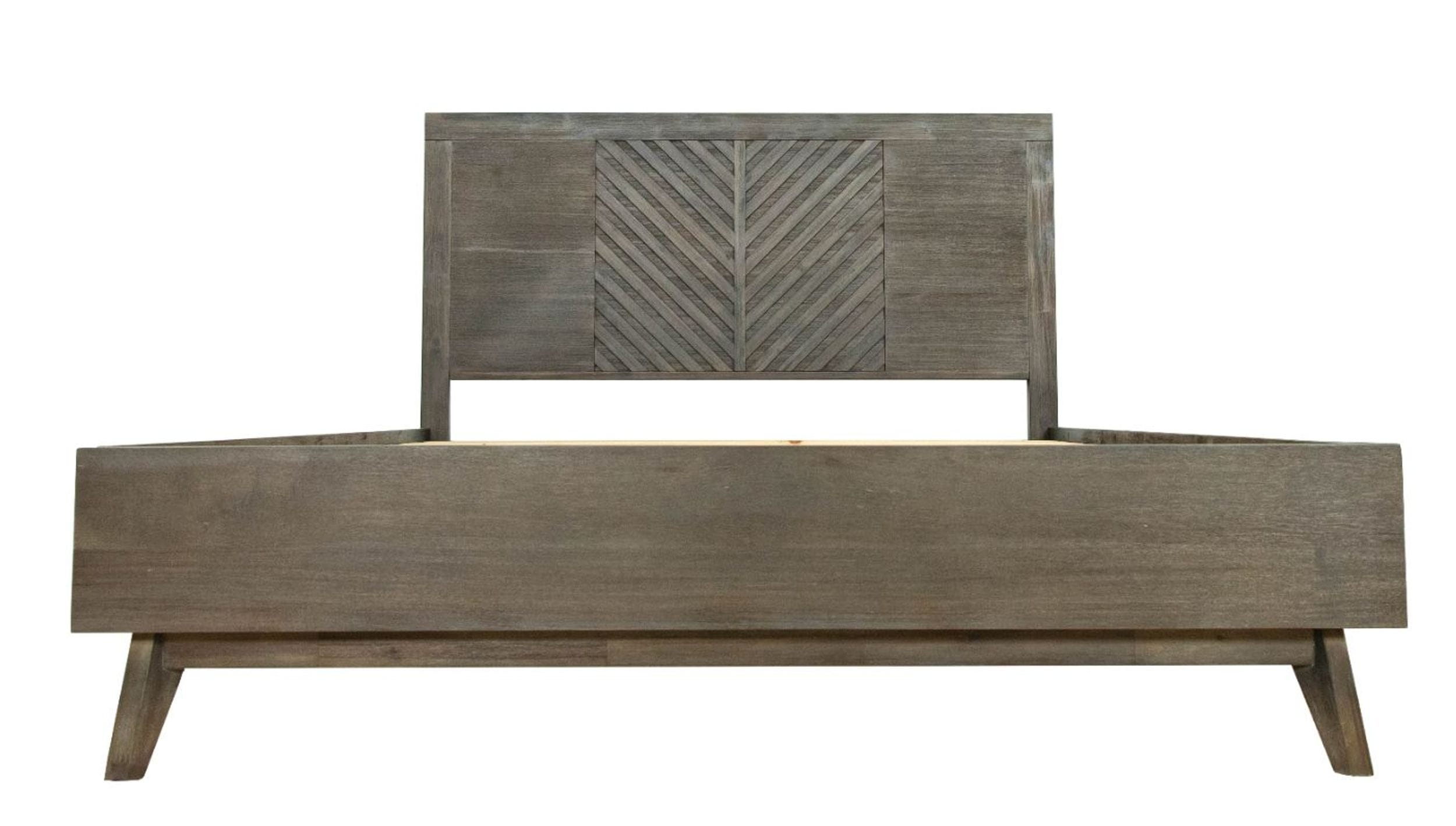 Modrest Daisy Mid-Century Dark Acacia Bed