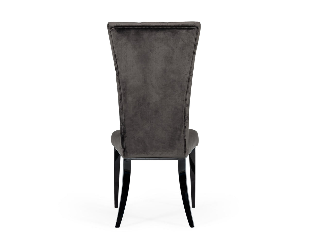 Darley - Transitional Grey Velvet Dining Chair Set of 2
