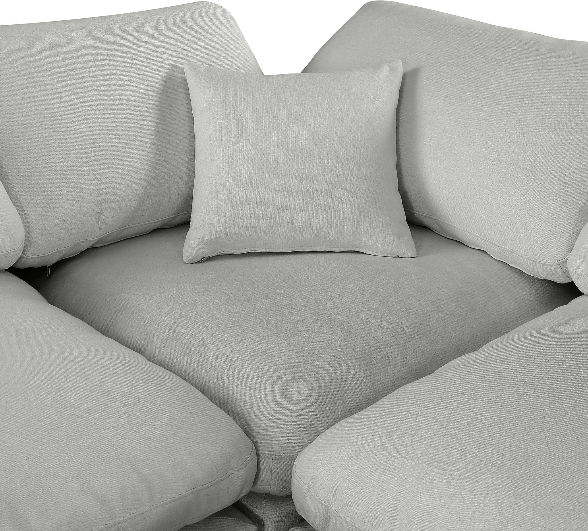 Comfy - 7 Piece Linen Modular Armless Sectional