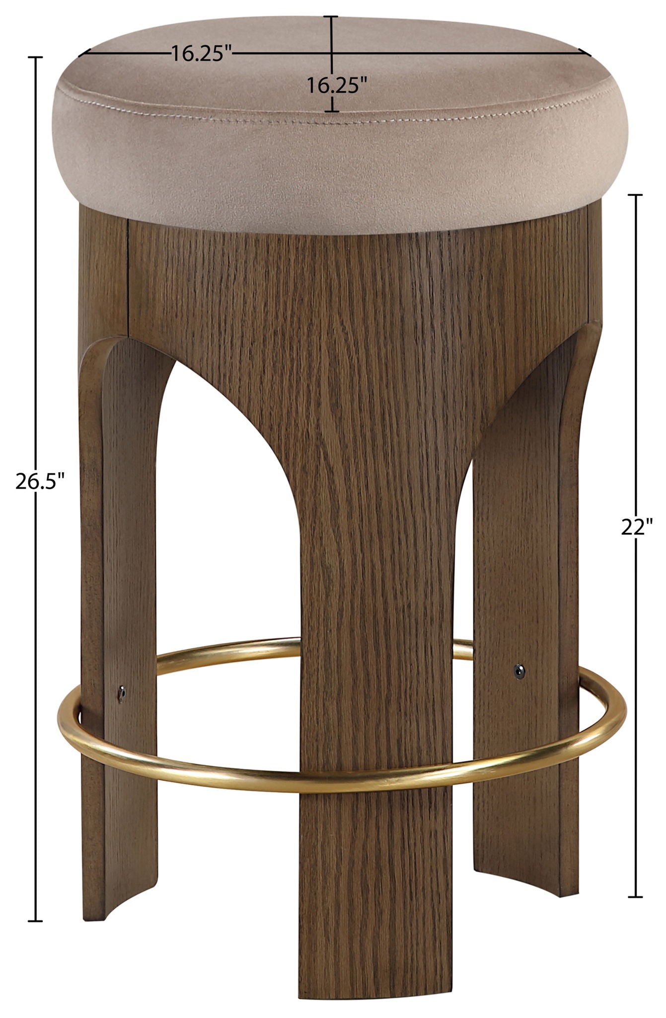 Bocceli - Counter Stool - Brown Base