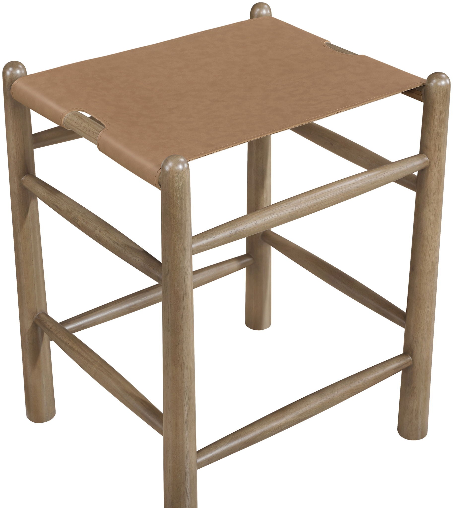 Santos - Backless Counter Stool With Stained Brown Base