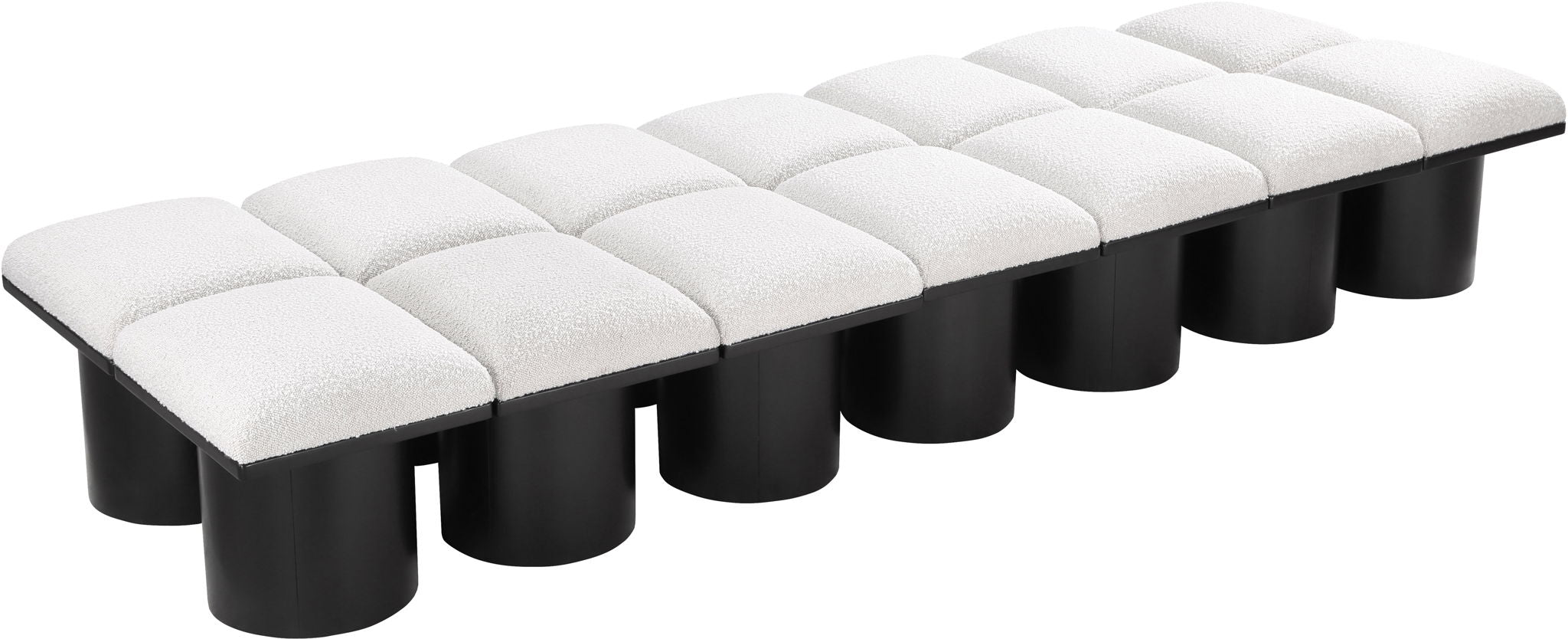 Pavilion - 14 Piece Modular Bench With Black Base