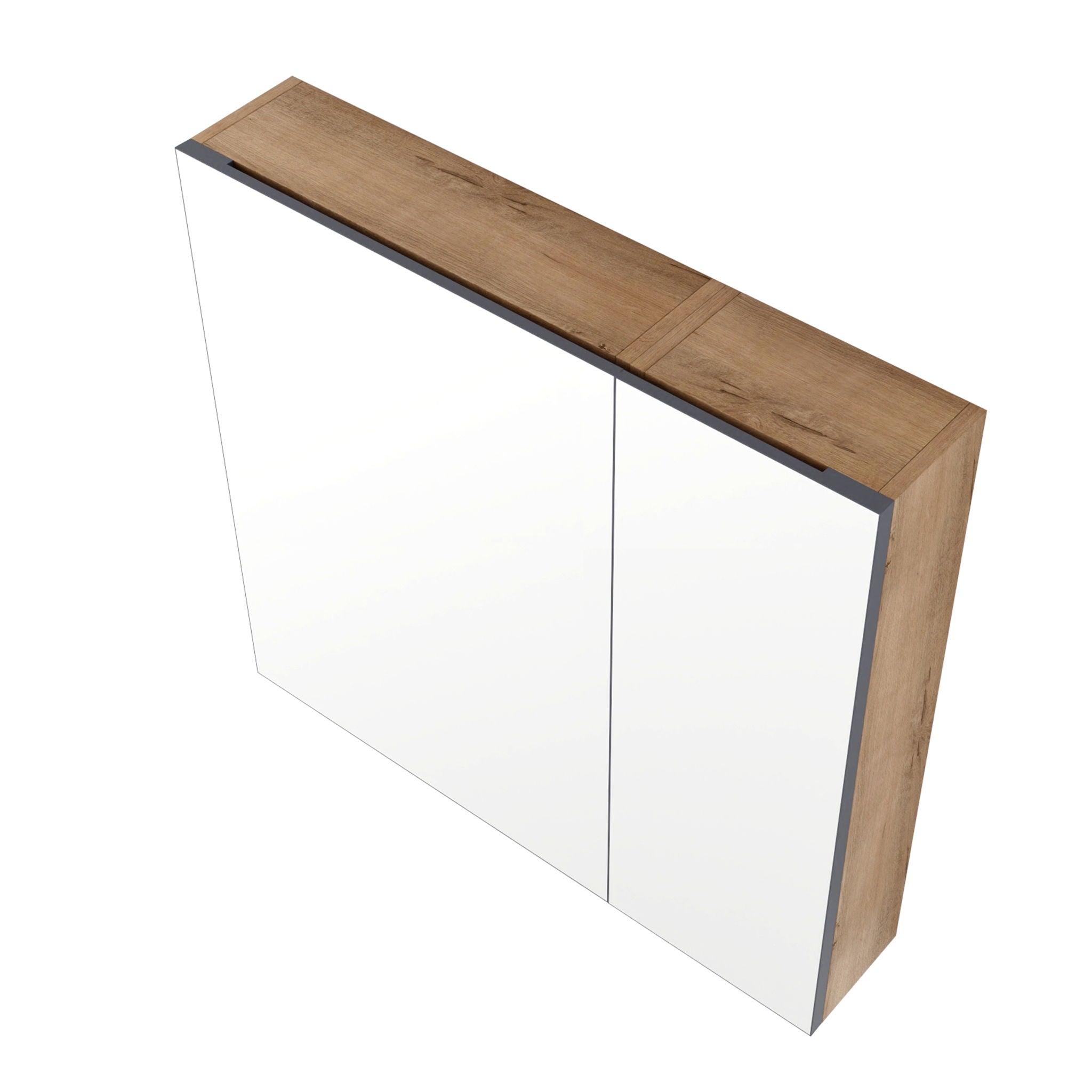 29.63" Wall Mounted Cabinet With Adjustable Shelves Storage Cabinet For Bathroom - Imitative Oak
