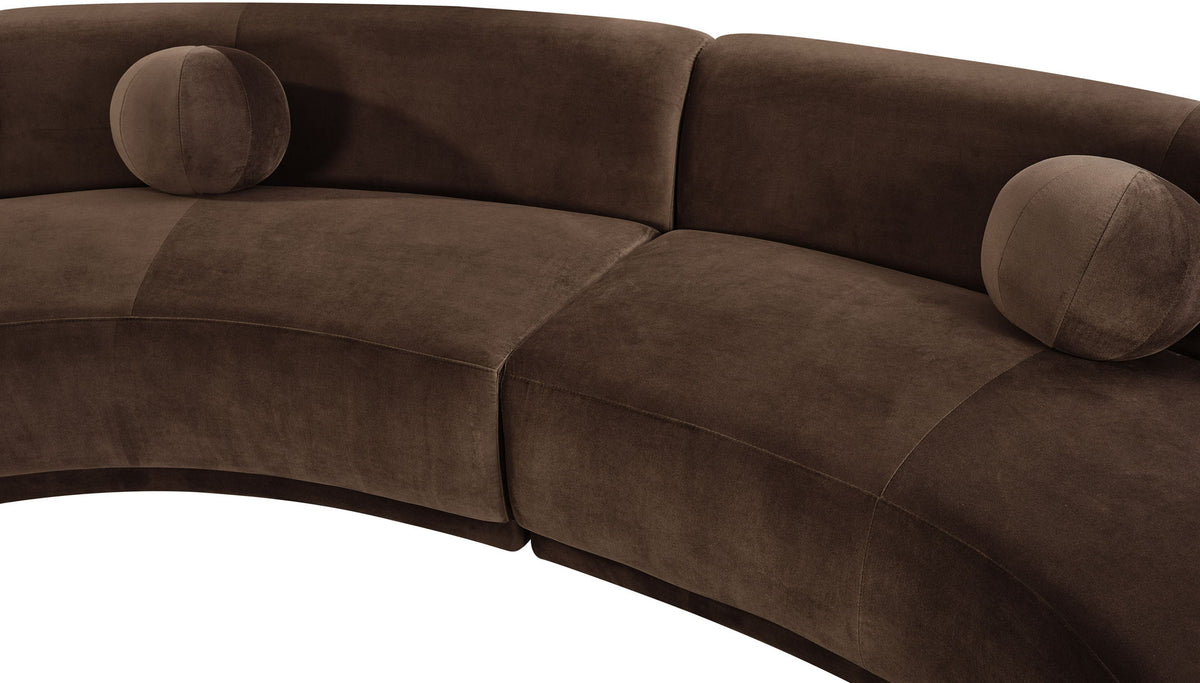 Avra - 189" Velvet Performance Fabric Upholstered Sectional