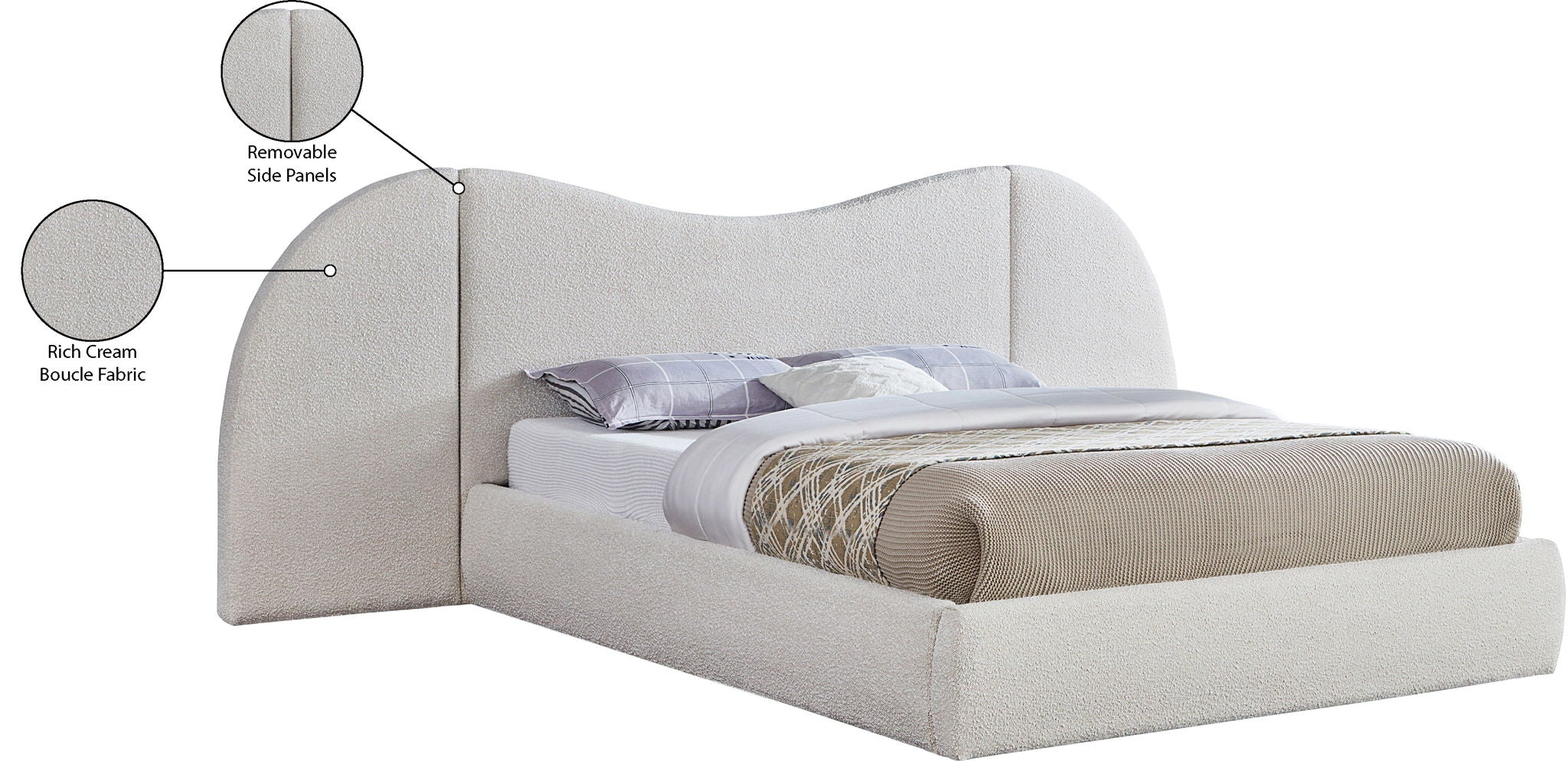 Everest - Boucle Fabric Bed