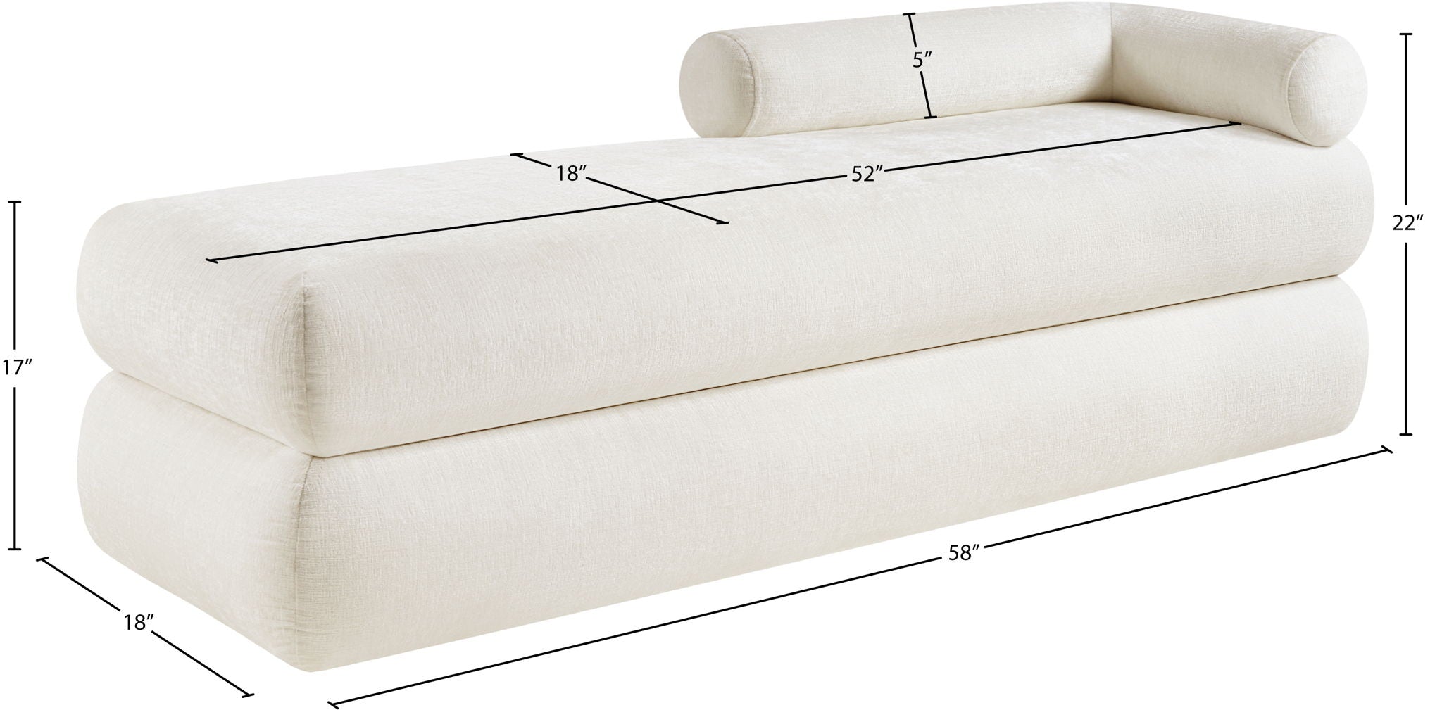 Kennedy - Chenille Bench