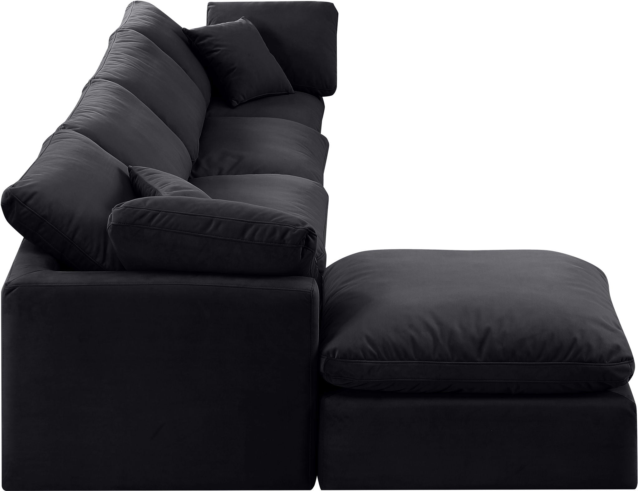 Indulge - Velvet 5 Piece Modular Sectional With Chaise