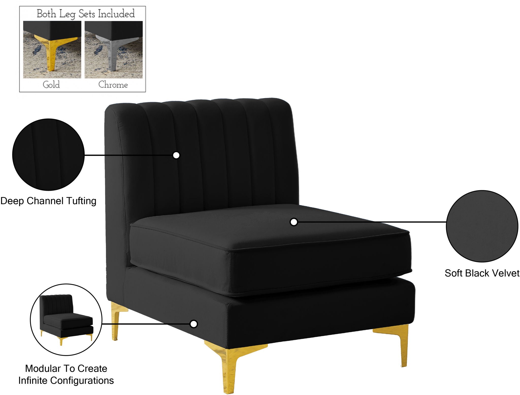 Alina - Armless Chair