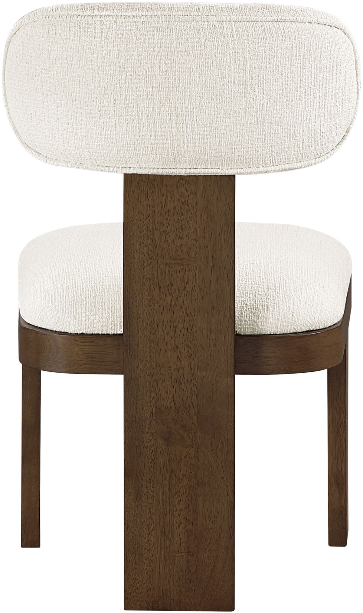 Timbra - Linen Textured Fabric Upholstered Dining Chair (Set of 2) - Walnut Base