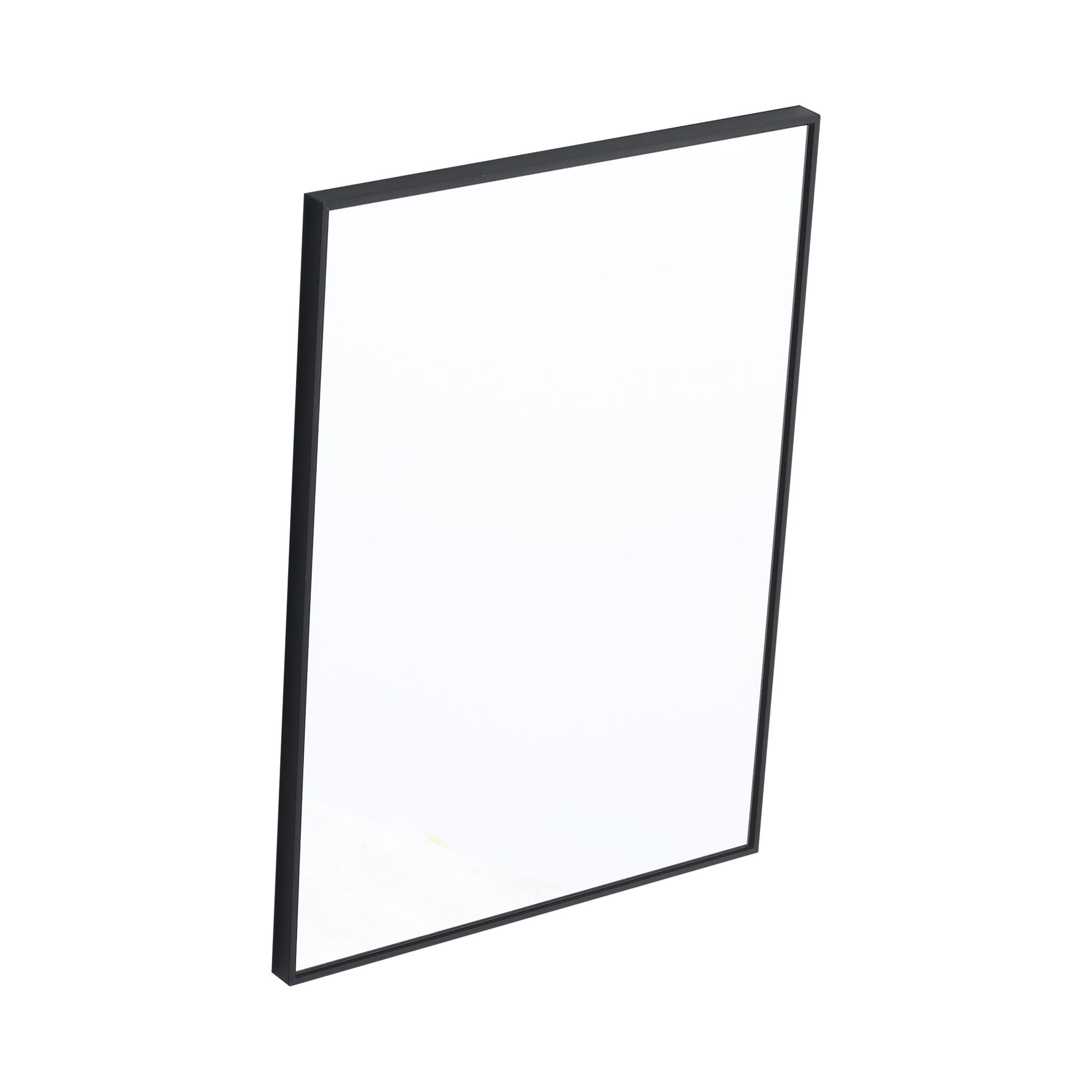 20" Rectangular Wall Mounted Mirror - Black