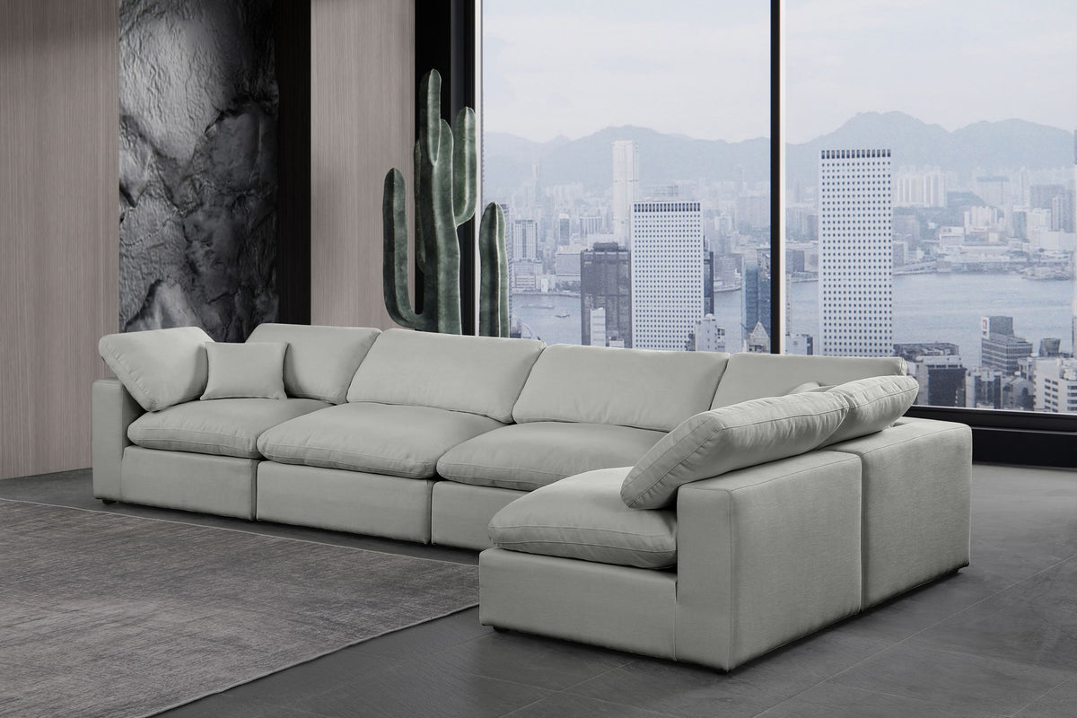 Comfy - 5 Piece Linen Modular Sectional