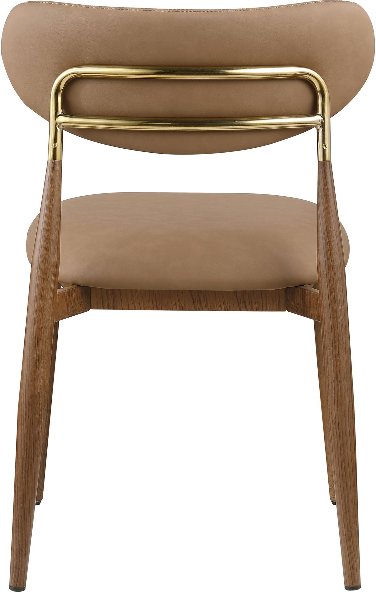 Ronda - Vegan Leather Upholstered Dining Side Chair - Walnut Legs