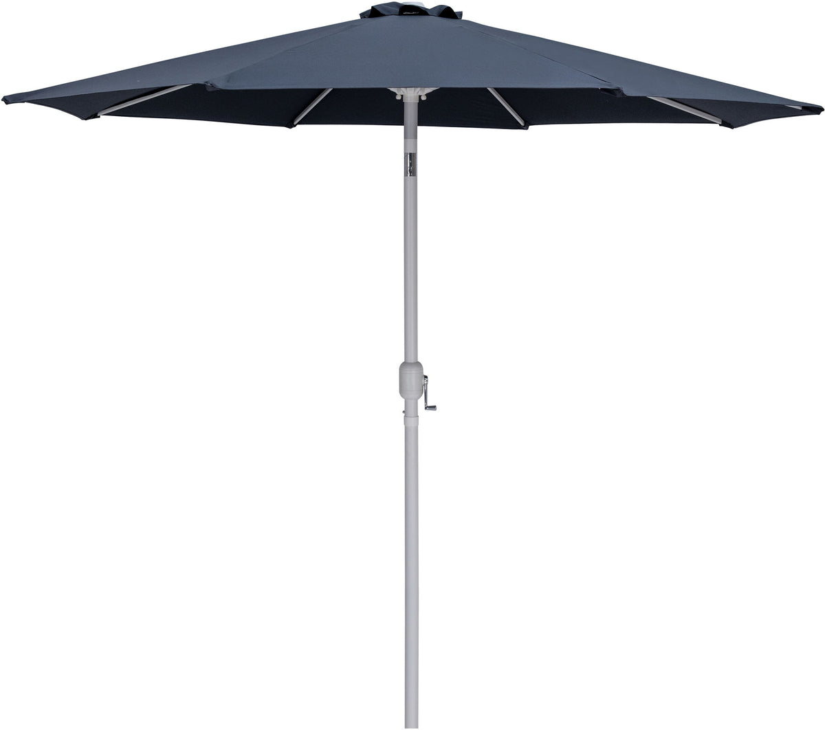 Fiji - Aluminum Patio Umbrella With Round Teak And White Base