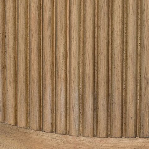 Camdill - Round End Table - Light Brown / White