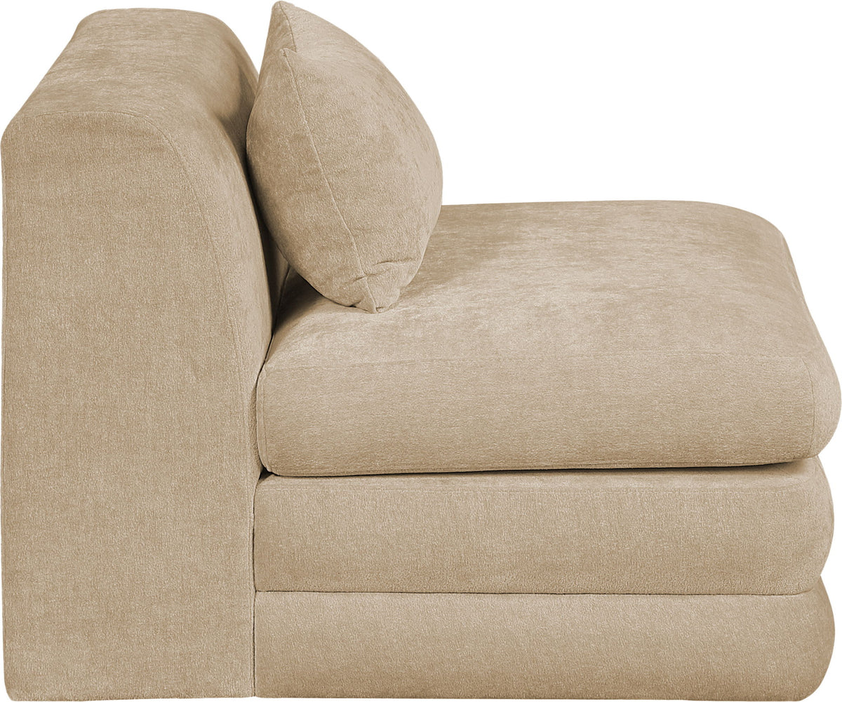 Stellar - Chenille Fabric Upholstered Modular Armless Chair