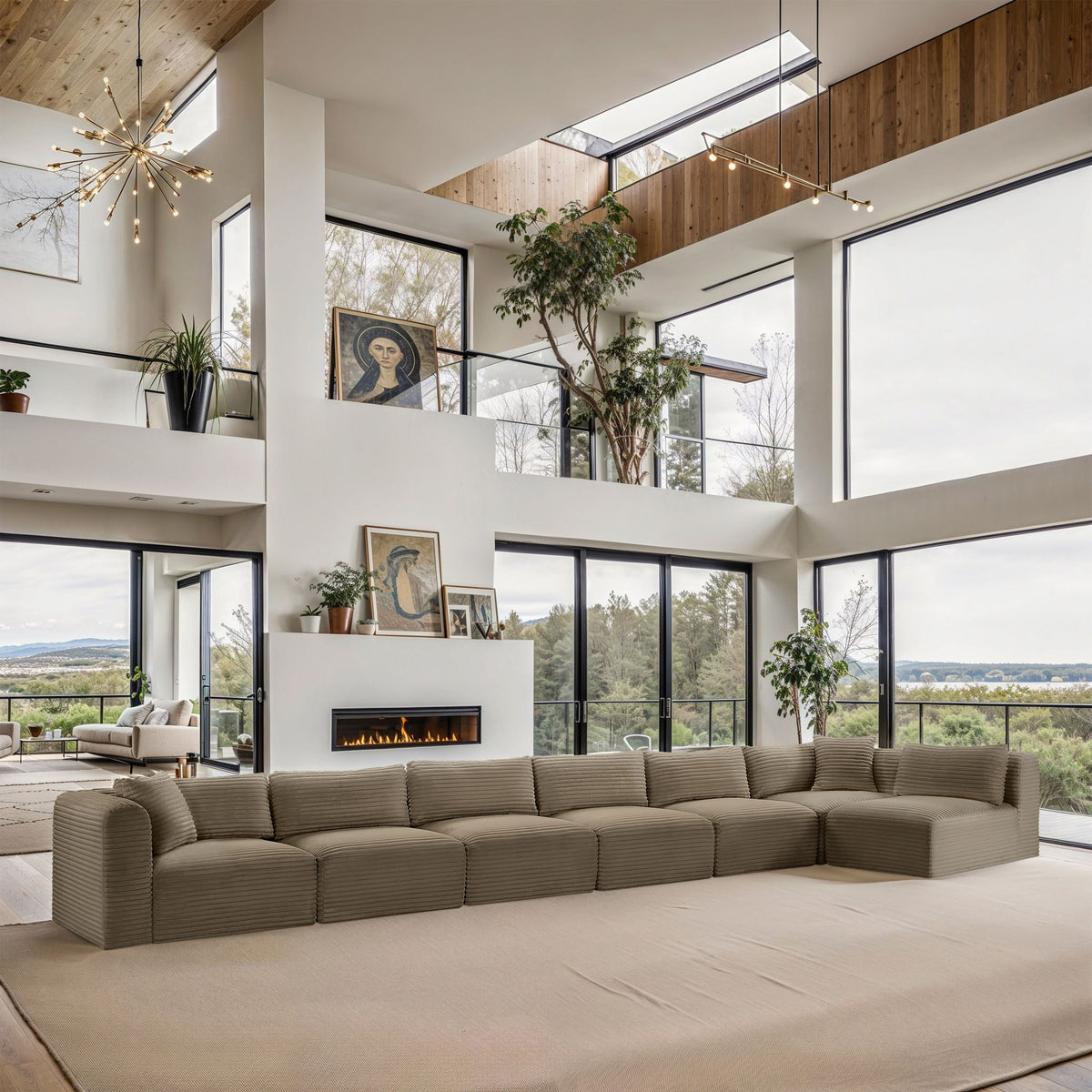 Shaggy - Fabric 7 Piece Modular Sectional